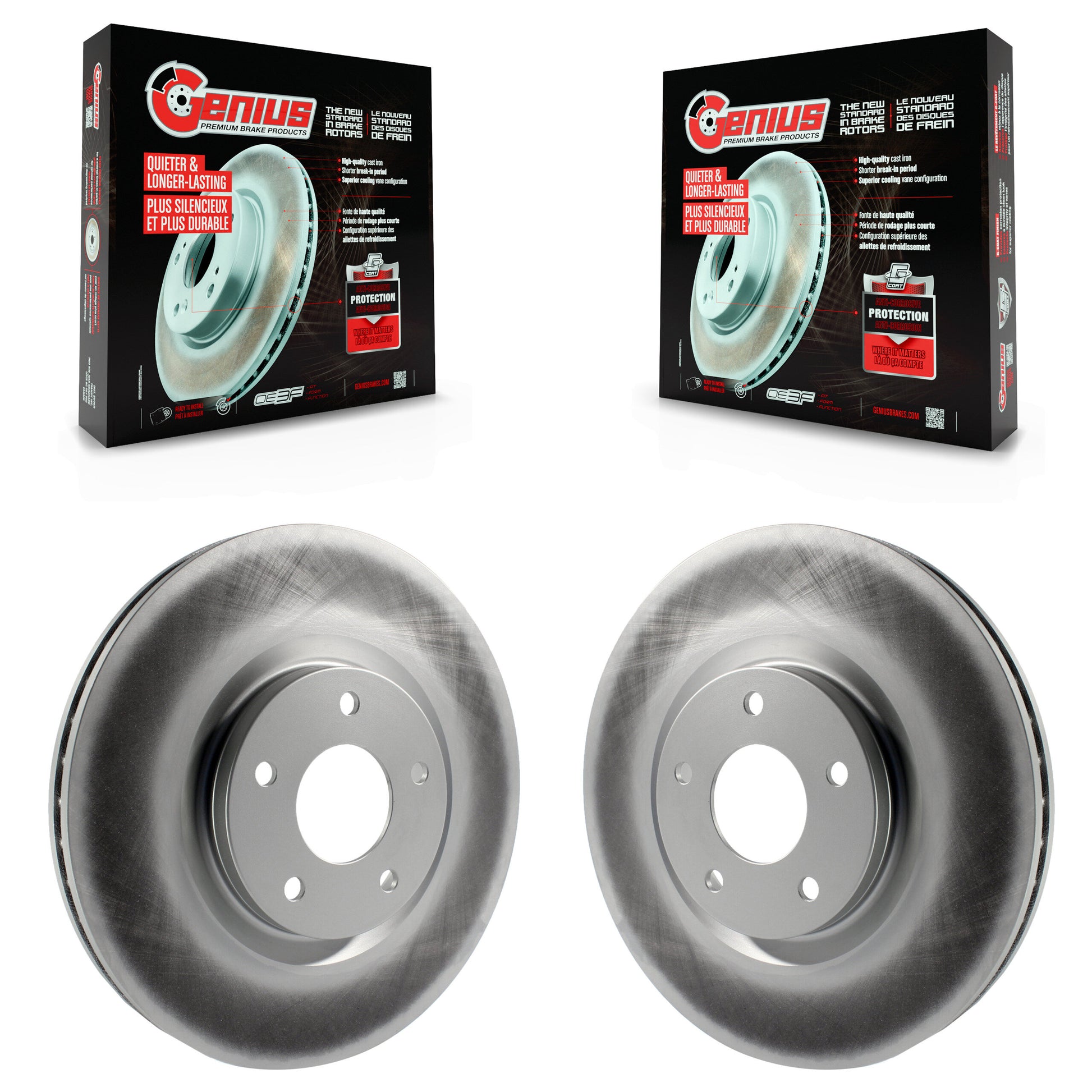 Genius KG-100292 Disc Brake Rotor for 2007-2017 Nissan Juke, Nissan Sentra - Front