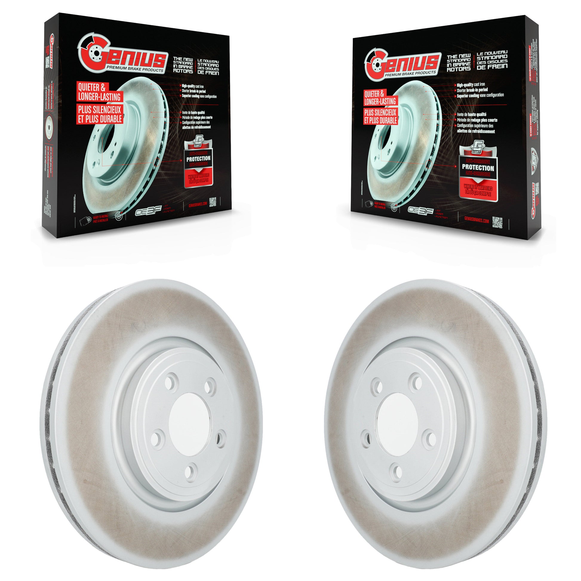 Genius KG-100294 Disc Brake Rotor for 2005-2015 Jaguar XF, Jaguar XJ8 and More - Front