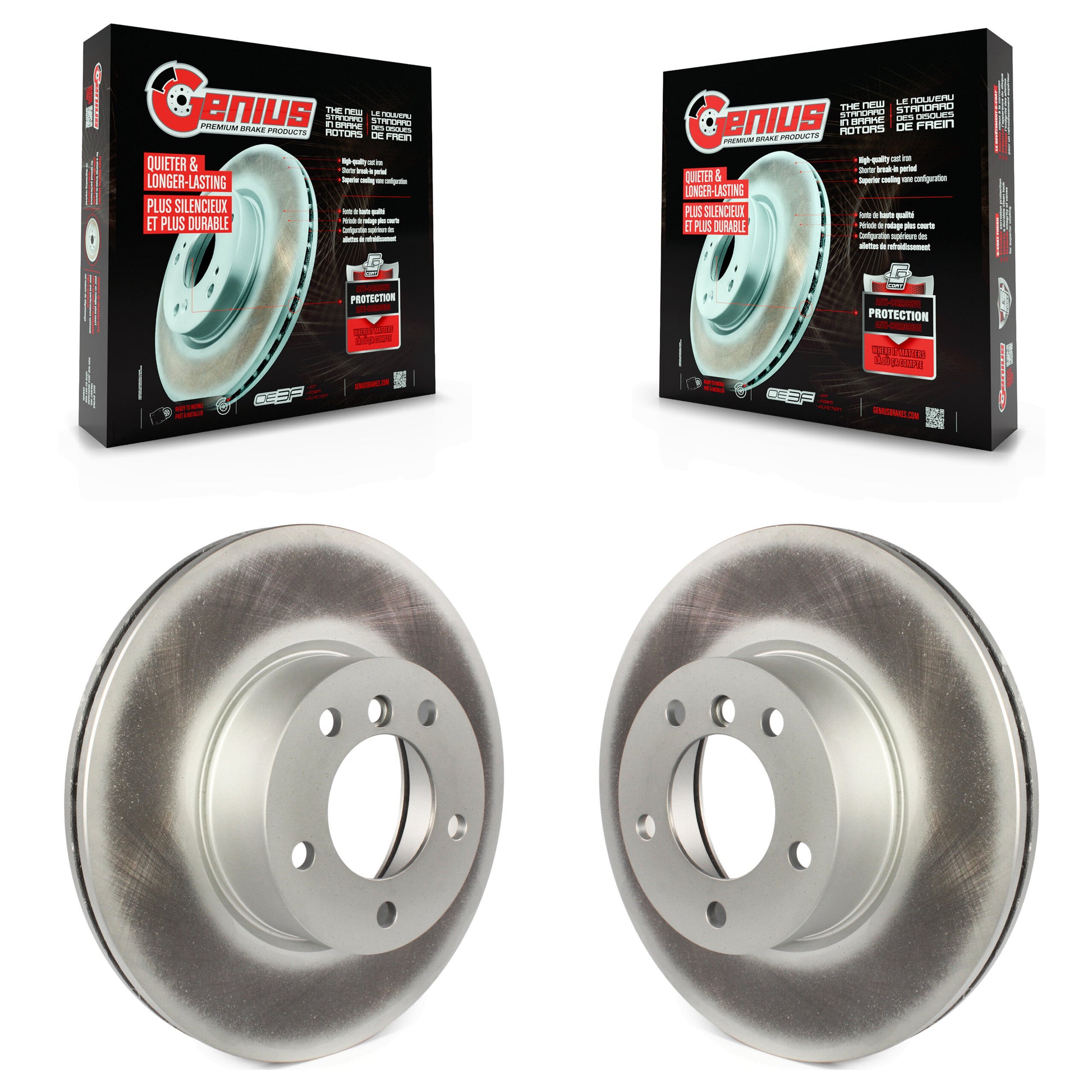 Genius KG-100297 Disc Brake Rotor for 2007-2021 BMW 230i, BMW 230i xDrive and More - Front