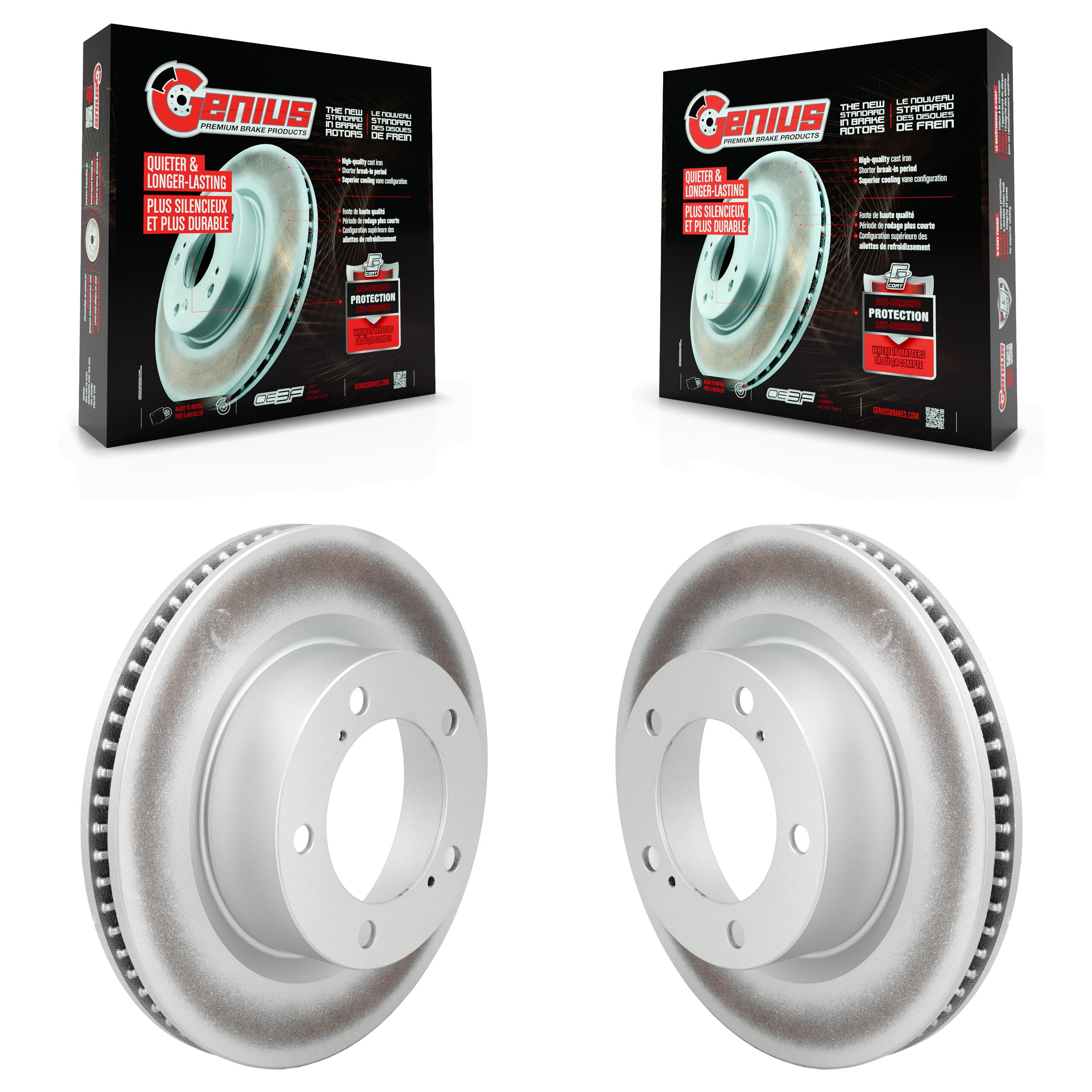 Genius KG-100301 Disc Brake Rotor for 2008-2020 Toyota Land Cruiser, Lexus LX570 - Front