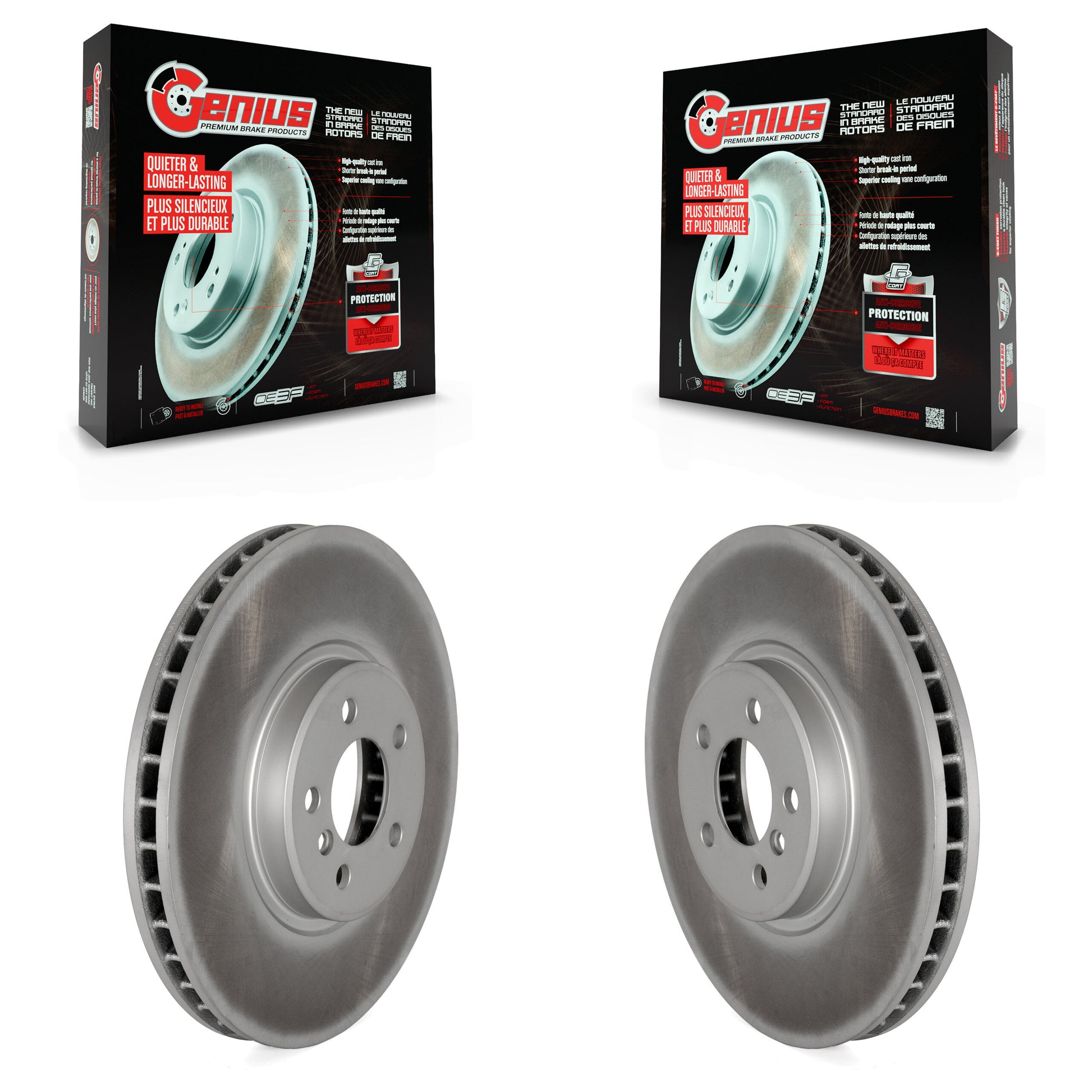 Genius KG-100305 Disc Brake Rotor for 2008-2019 BMW X5, BMW X6 - Front