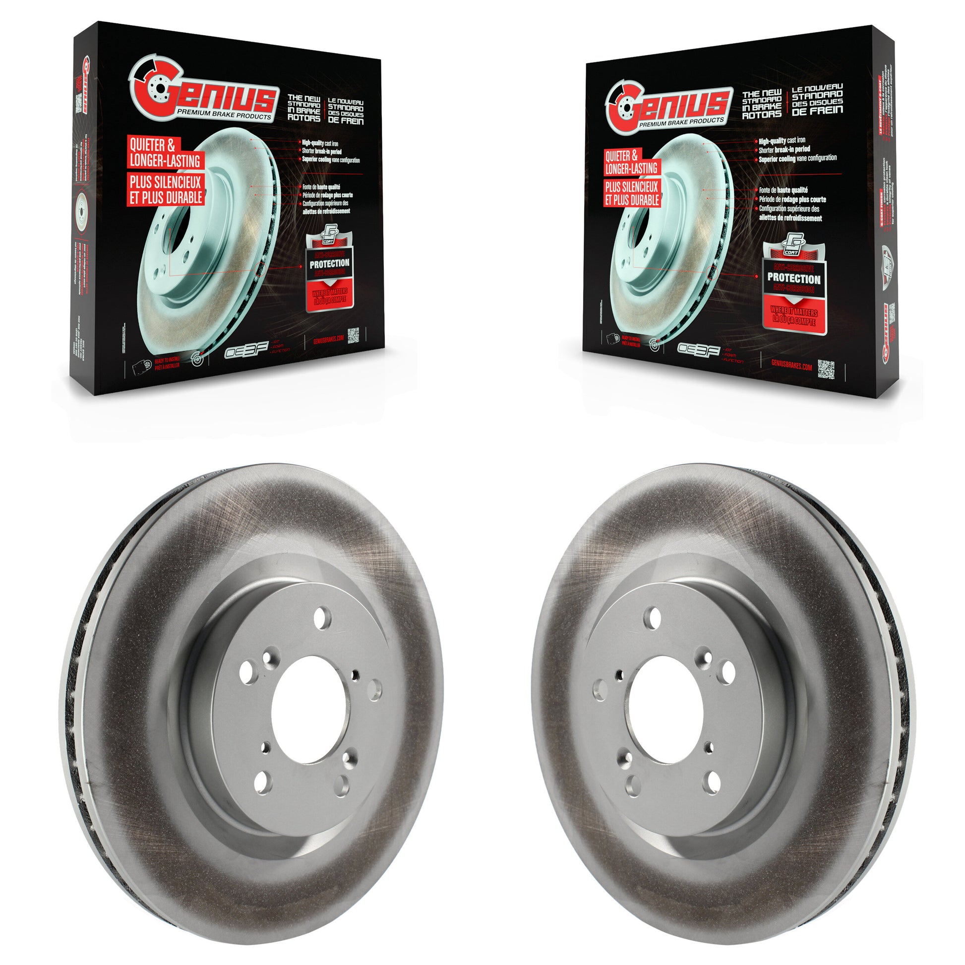 Genius KG-100308 Disc Brake Rotor for 2009-2014 Honda Odyssey, Acura TL - Front