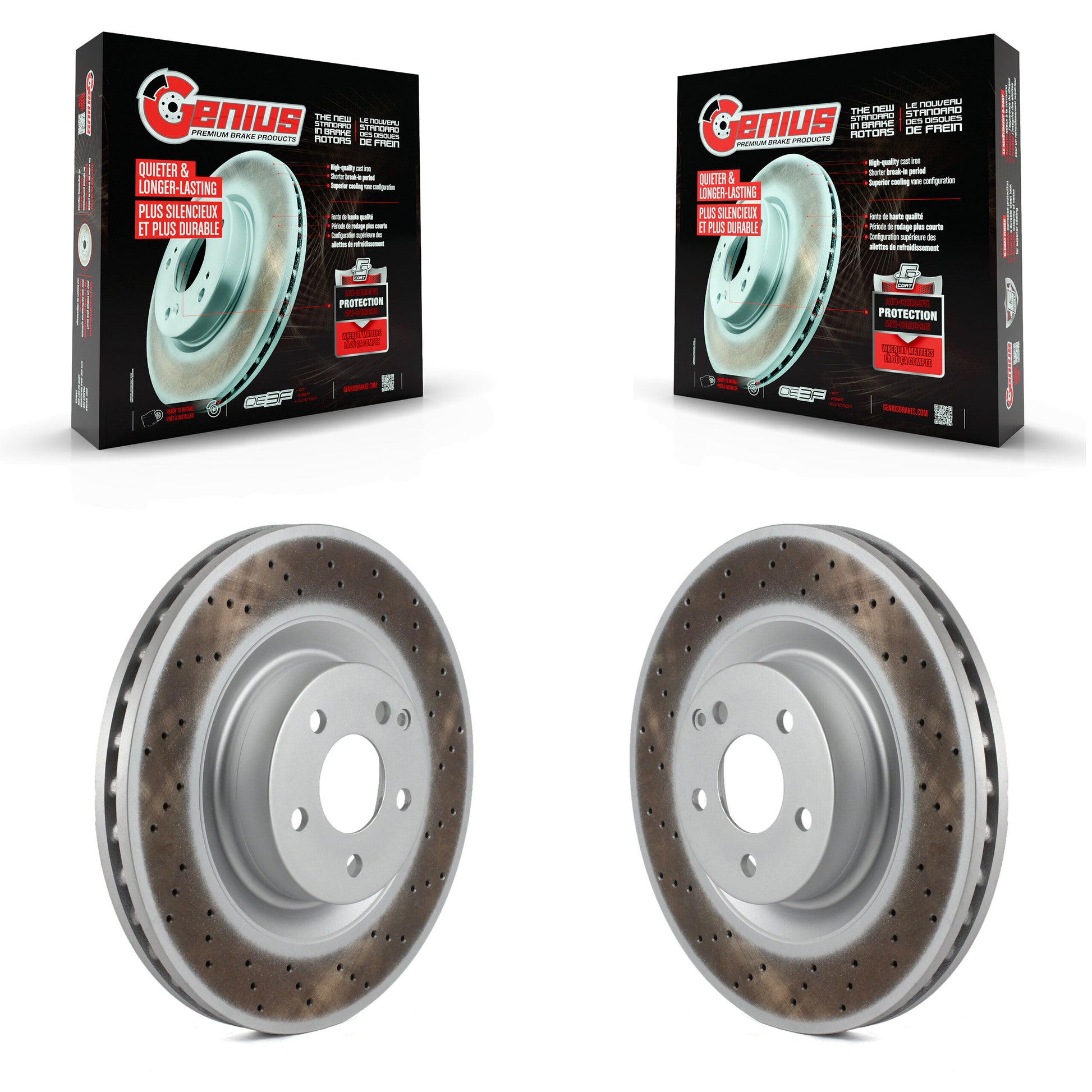 Genius KG-100309 Disc Brake Rotor for 2007-2014 Mercedes-Benz S350, Mercedes-Benz SL550 and More - Front