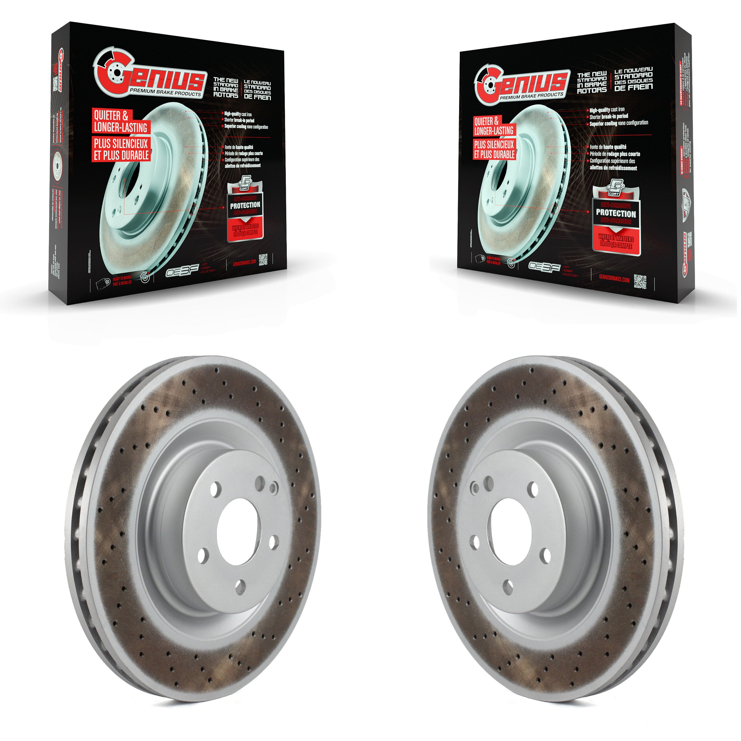Genius KG-100309 Disc Brake Rotor for 2007-2014 Mercedes-Benz S350, Mercedes-Benz SL550 and More - Front