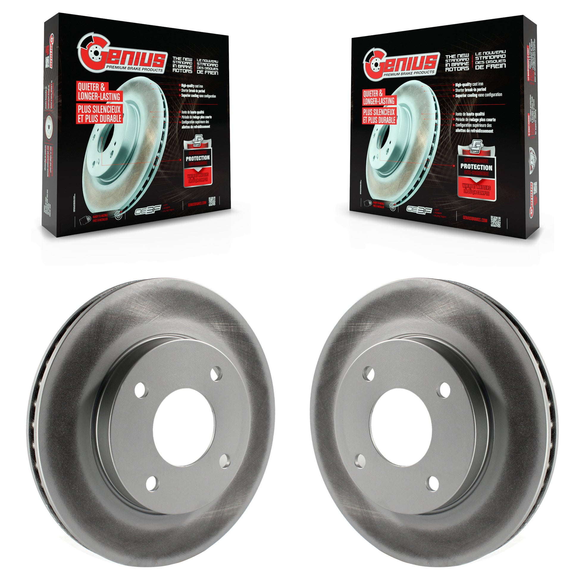 Genius KG-100312 Disc Brake Rotor for 2009-2011 Nissan Versa - Front