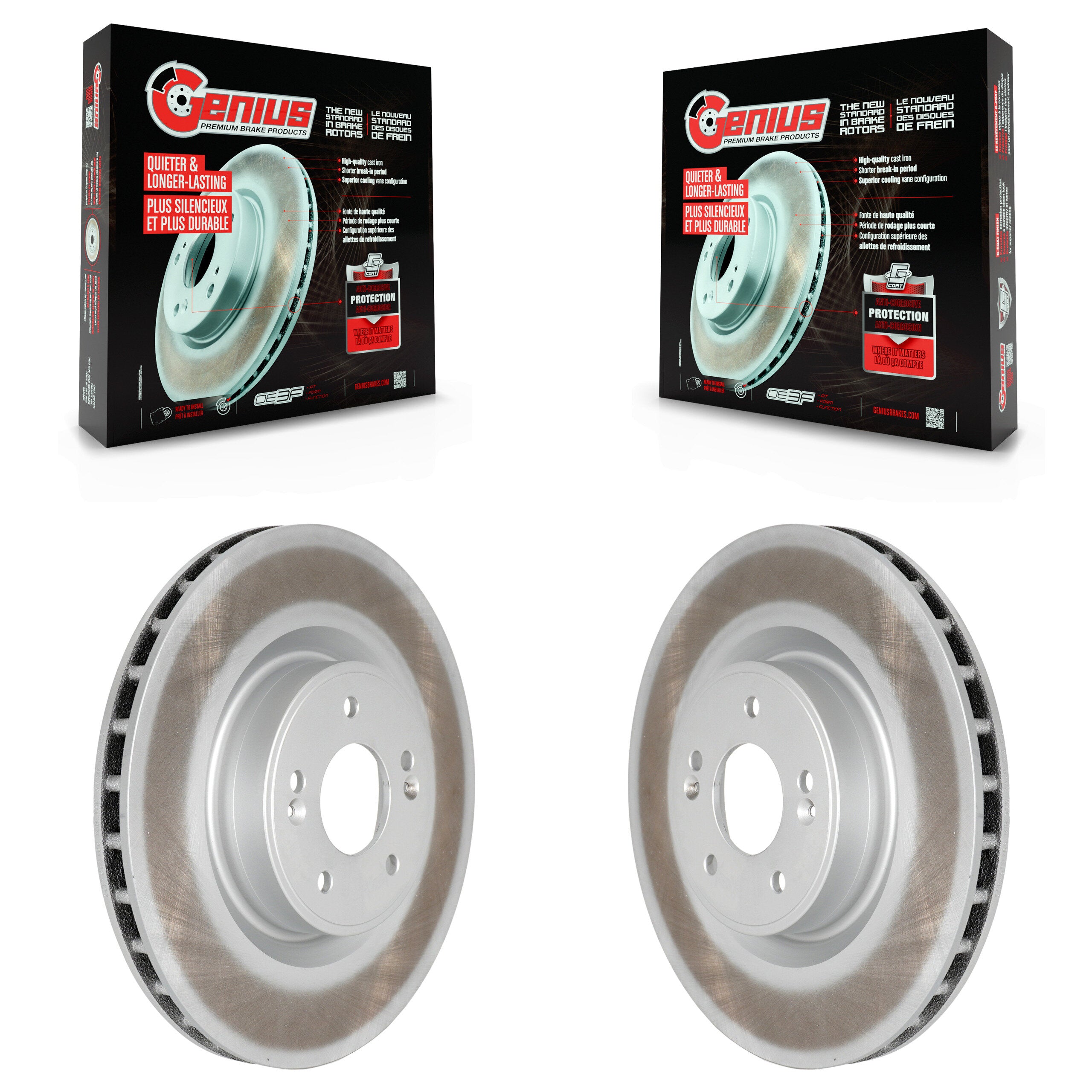 Genius KG-100313 Disc Brake Rotor for 2010-2016 Hyundai Genesis Coupe - Front