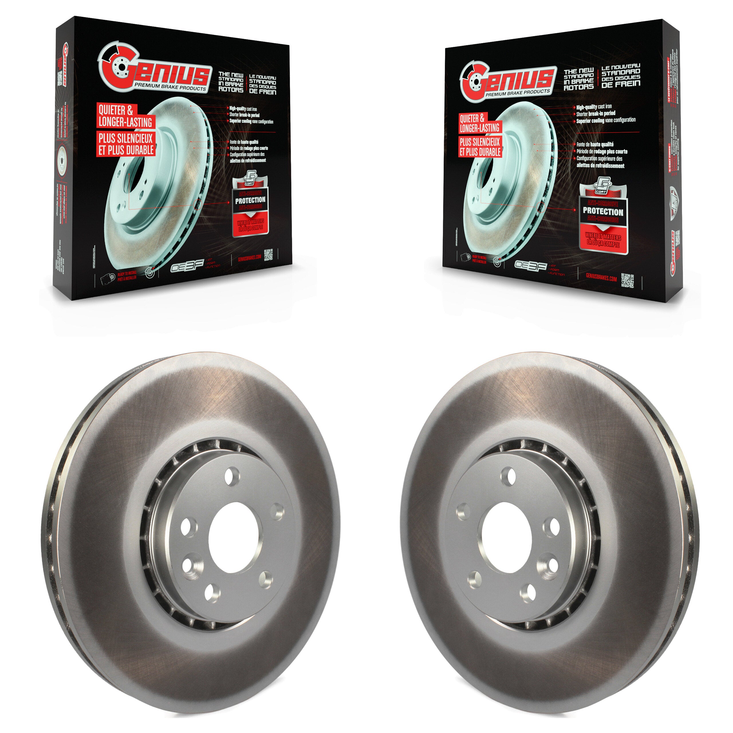 Genius KG-100315 Disc Brake Rotor for 2010-2017 Volvo XC60 - Front