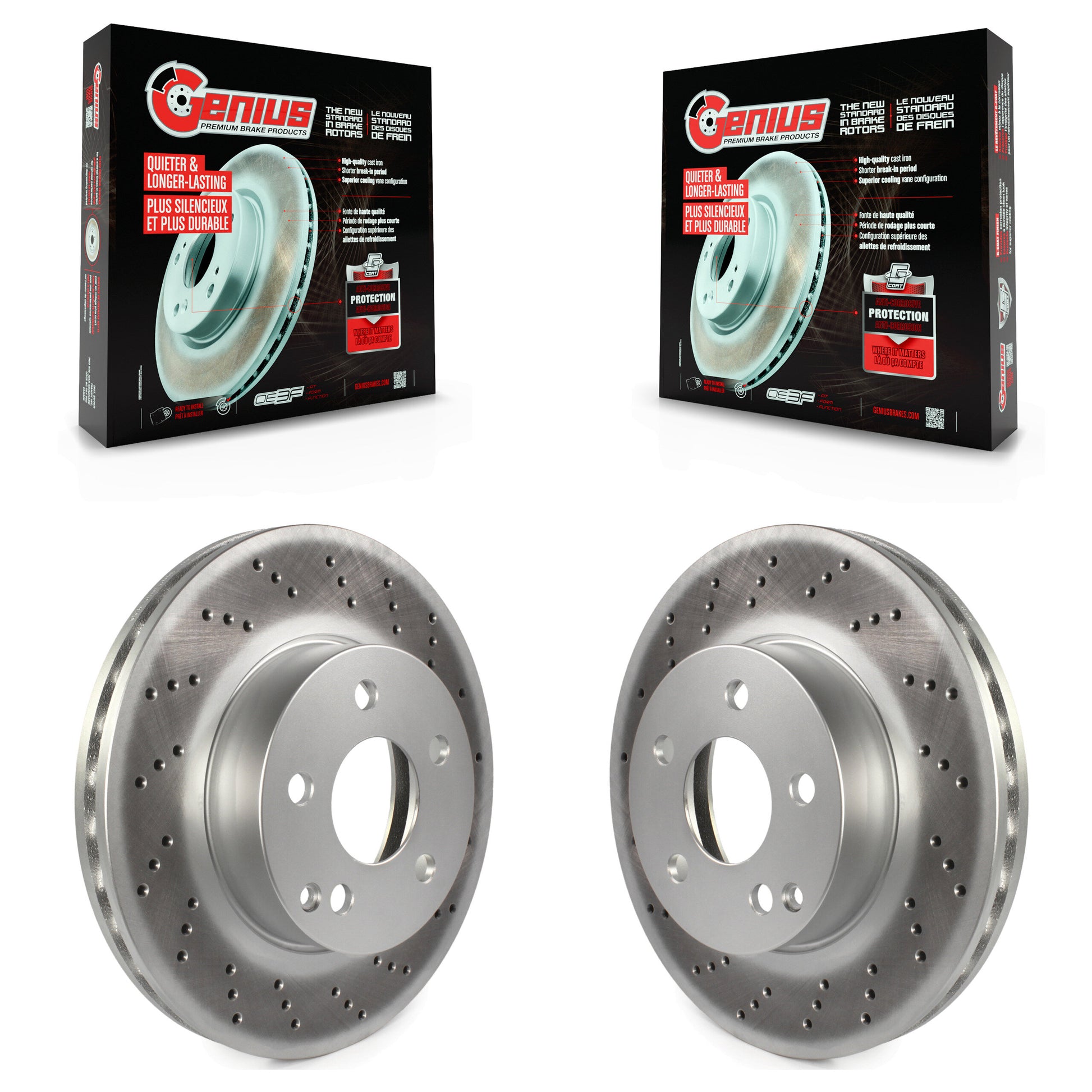 Genius KG-100319 Disc Brake Rotor for 2008-2015 Mercedes-Benz C250, Mercedes-Benz C230, Mercedes-Benz C300 - Front