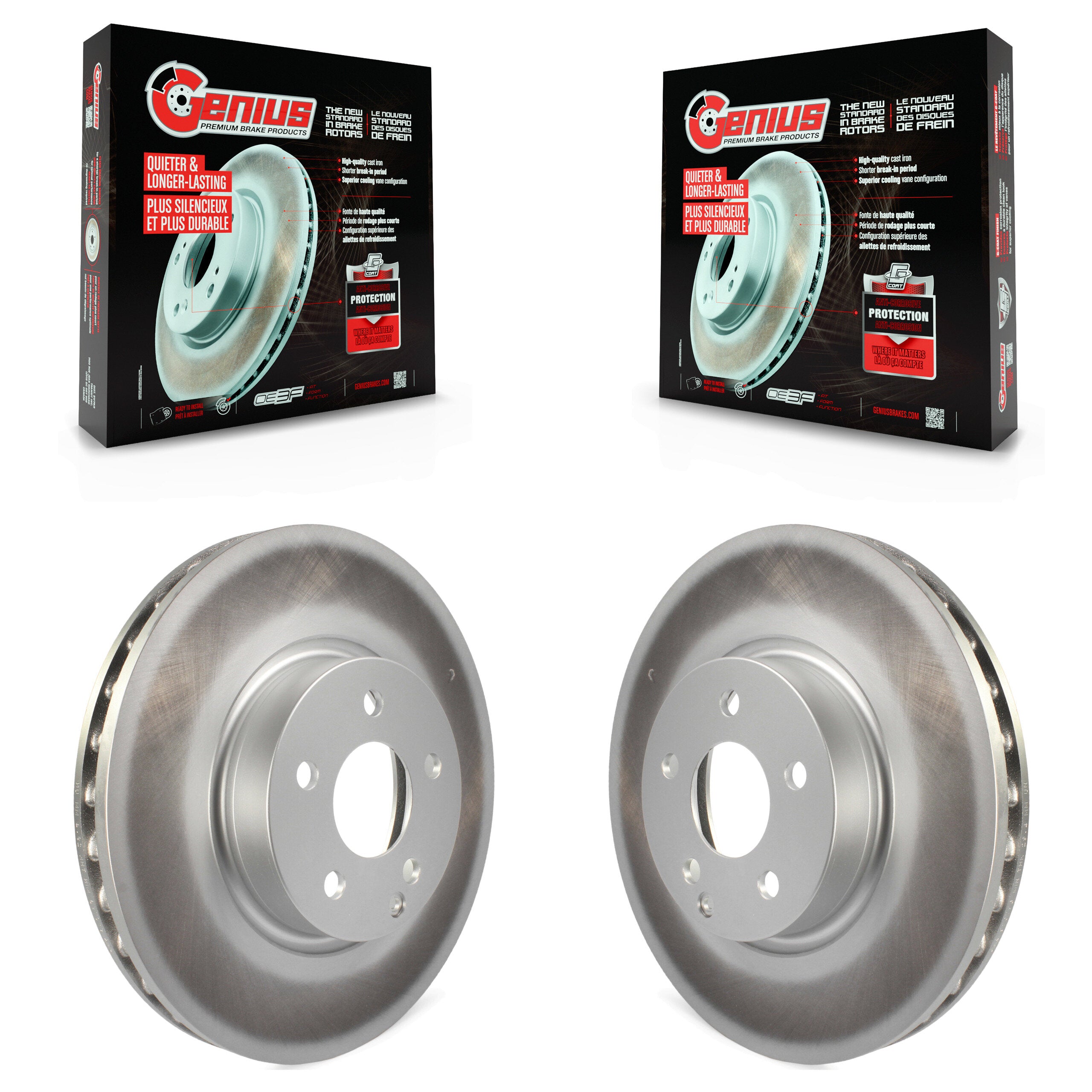 Genius KG-100320 Disc Brake Rotor for 2008-2019 Mercedes-Benz SLC300, Mercedes-Benz C300 and More - Front
