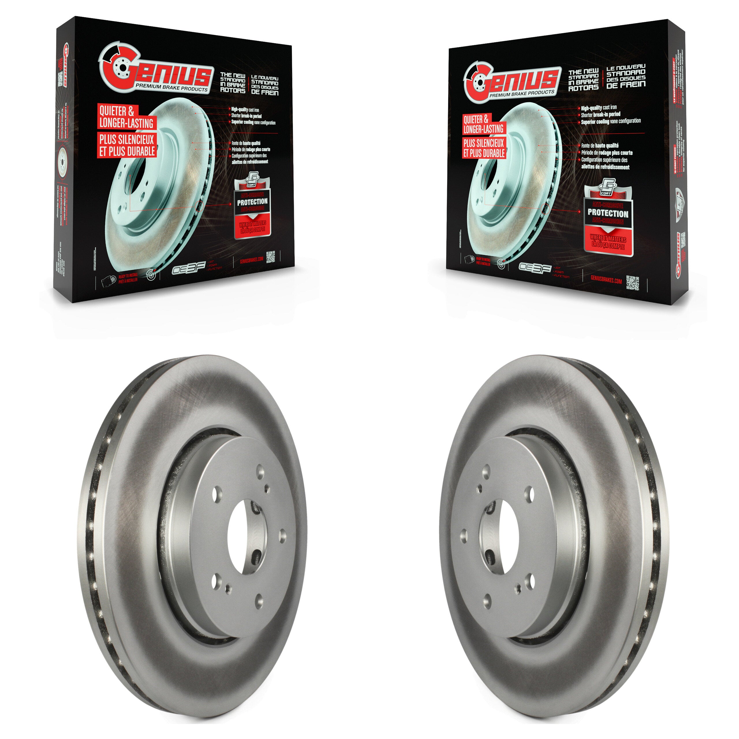 Genius KG-100323 Disc Brake Rotor for 2010-2013 Suzuki Kizashi - Front
