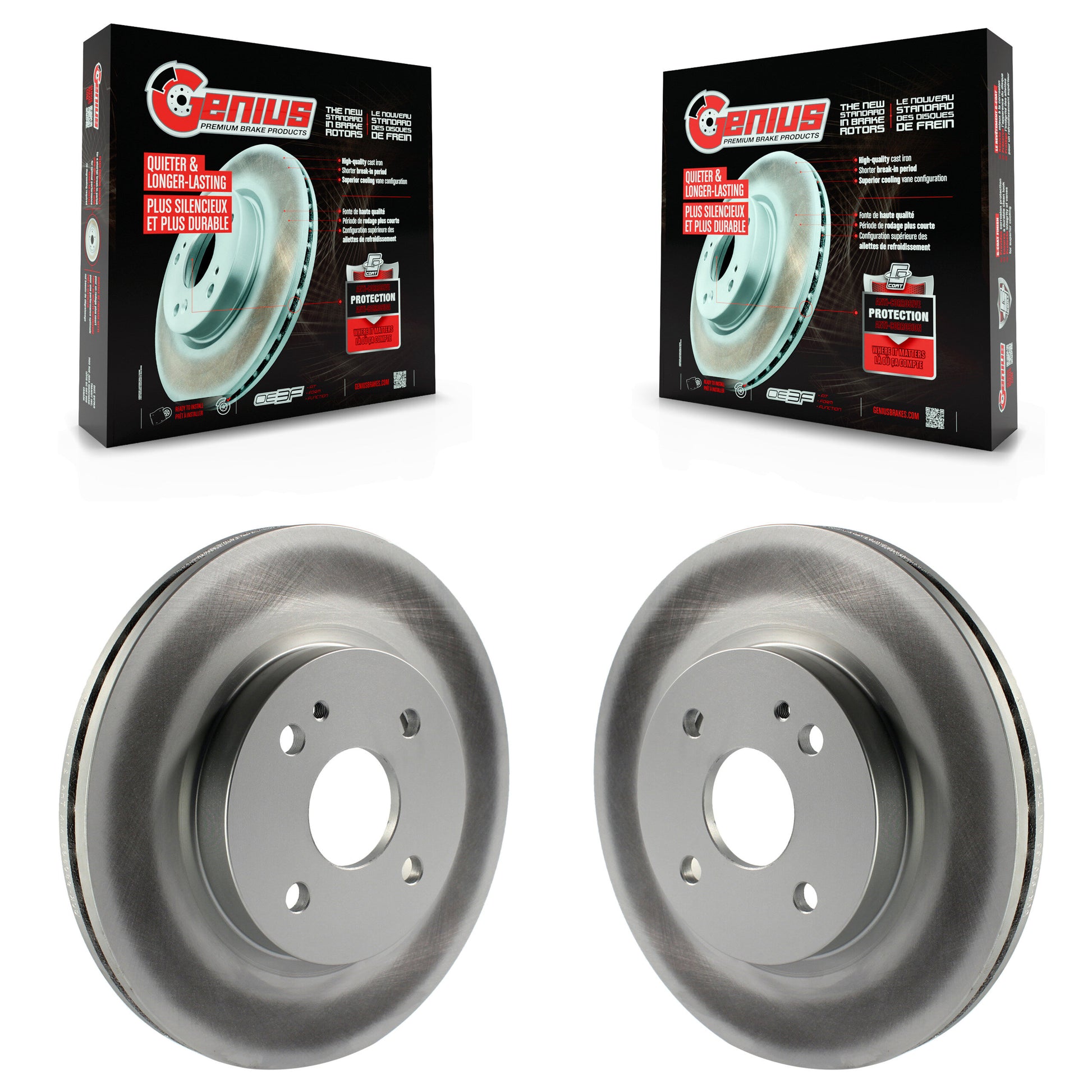 Genius KG-100325 Disc Brake Rotor for 2011-2014 Mazda 2 - Front