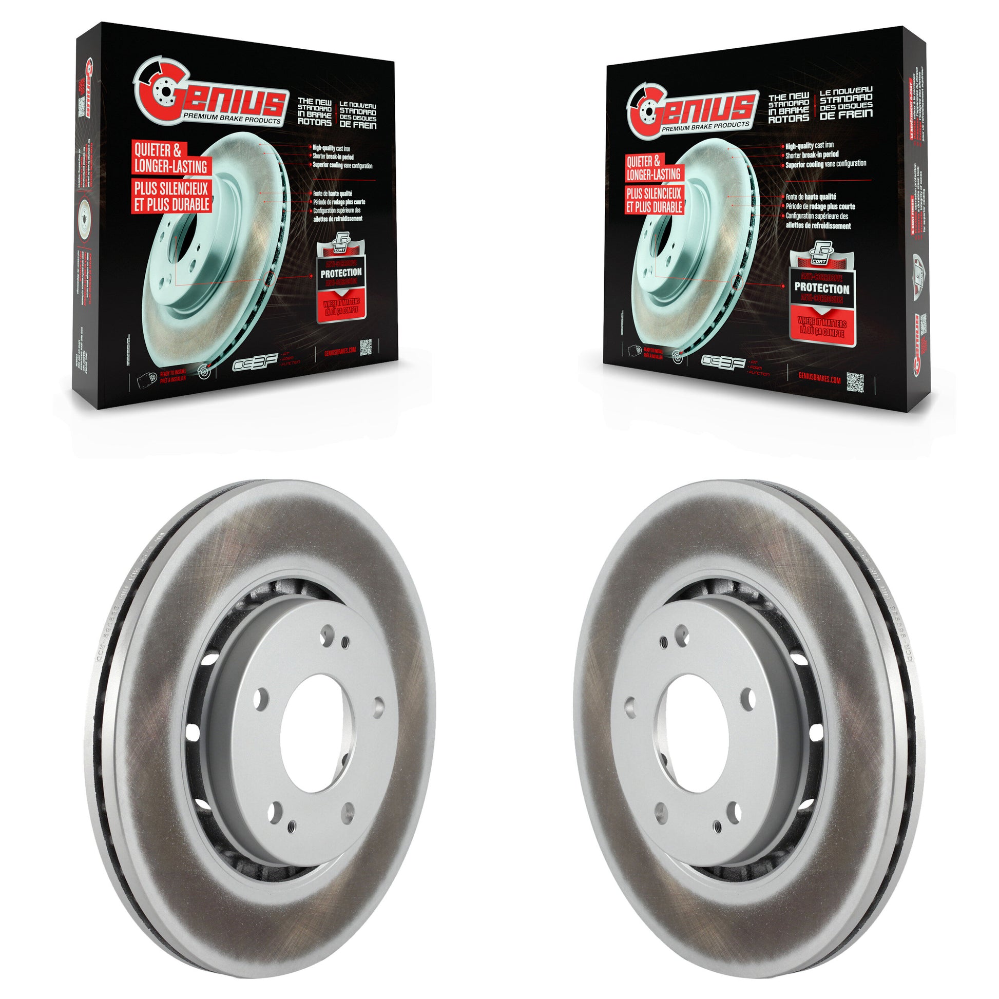 Genius KG-100334 Disc Brake Rotor for 2009-2015 Mitsubishi Lancer - Front
