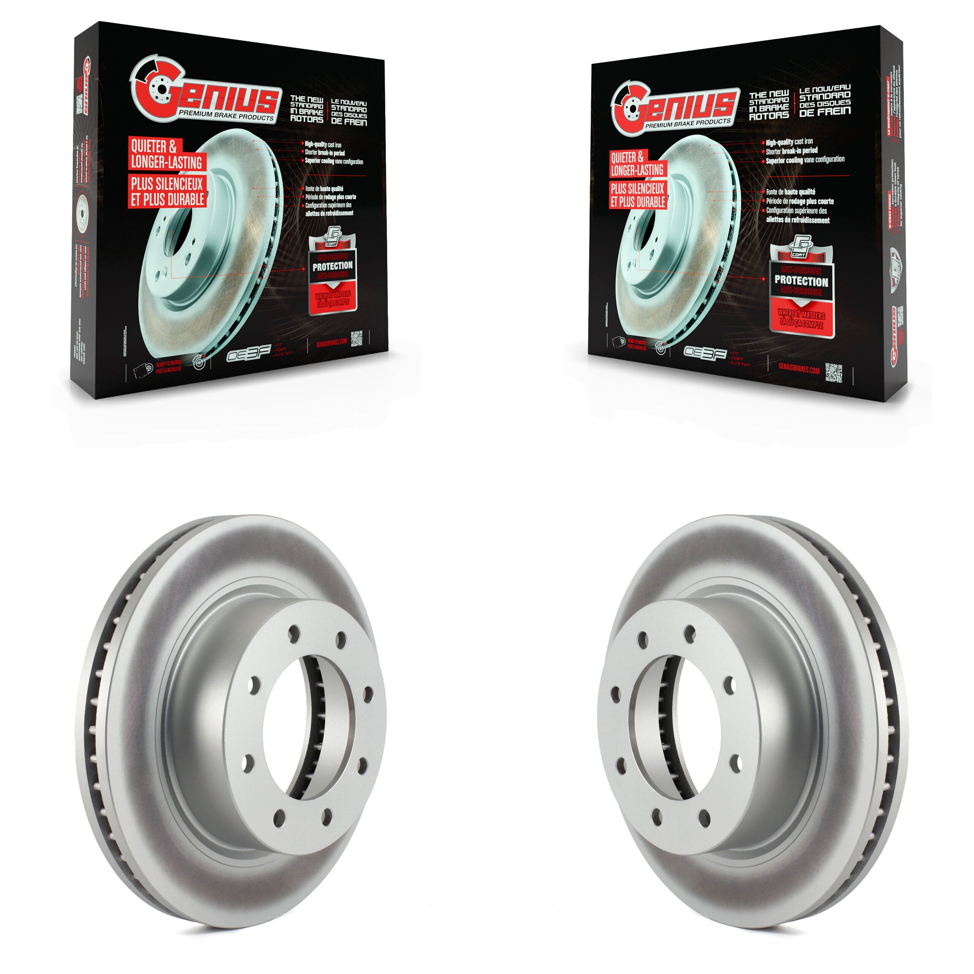 Genius KG-100339 Disc Brake Rotor for 2012-2021 Nissan NV1500, Nissan NV2500, Nissan NV3500 - Front