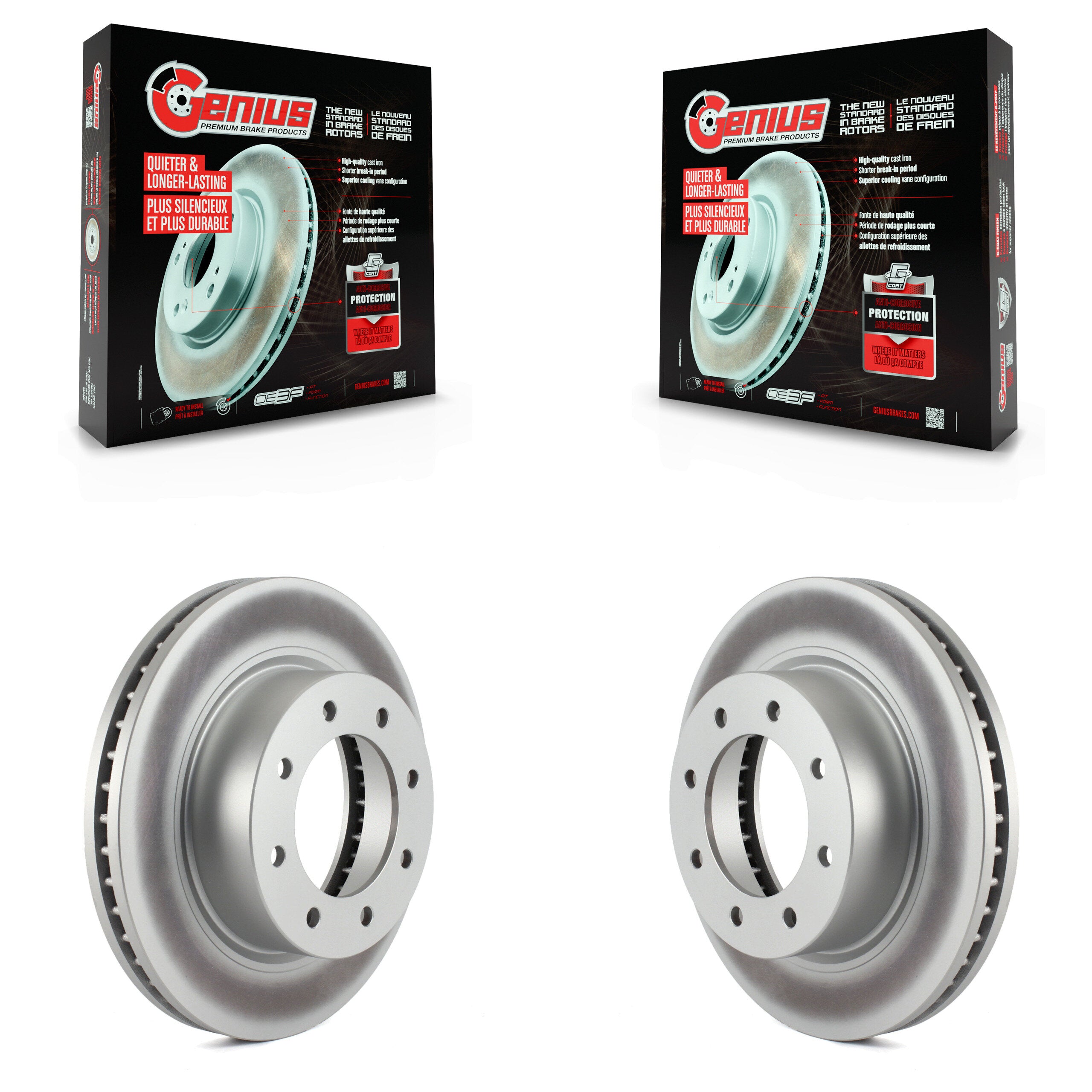 Genius KG-100339 Disc Brake Rotor for 2012-2021 Nissan NV1500, Nissan NV2500, Nissan NV3500 - Front