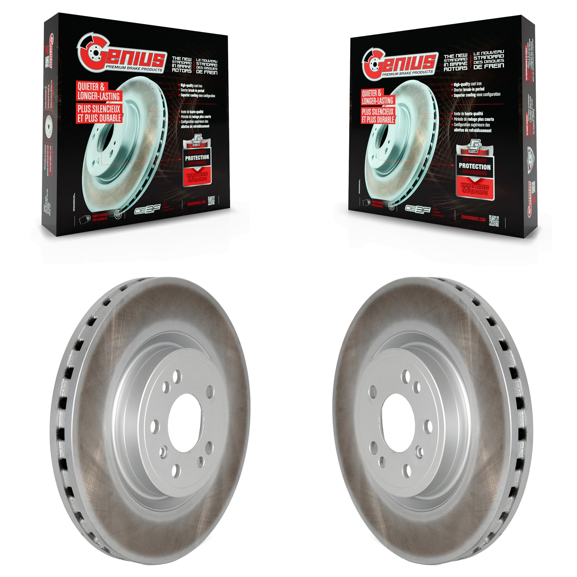 Genius KG-100343 Disc Brake Rotor for 2012-2018 Mercedes-Benz GLE300d, Mercedes-Benz GLE350 and More - Front