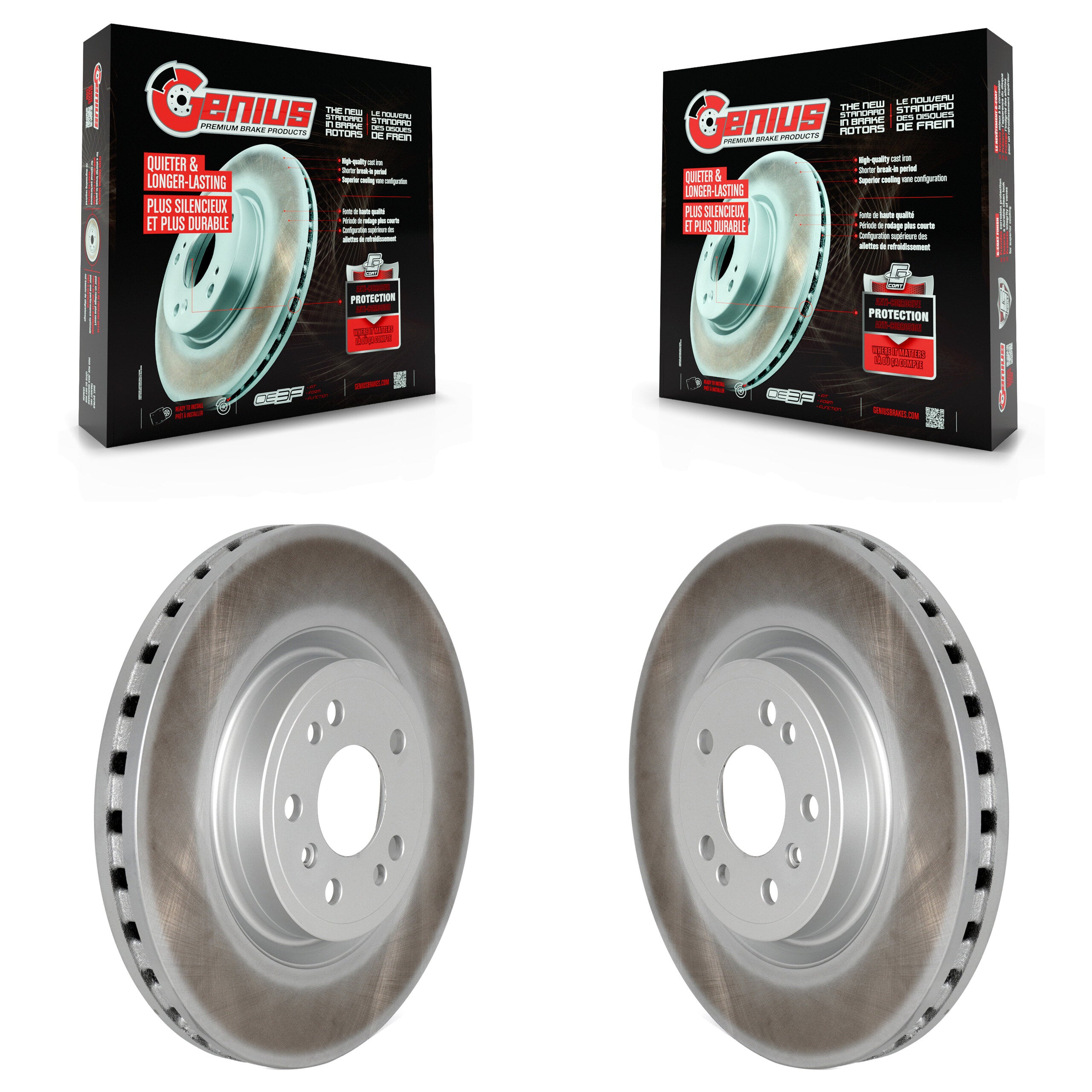 Genius KG-100343 Disc Brake Rotor for 2012-2018 Mercedes-Benz GLE300d, Mercedes-Benz GLE350 and More - Front