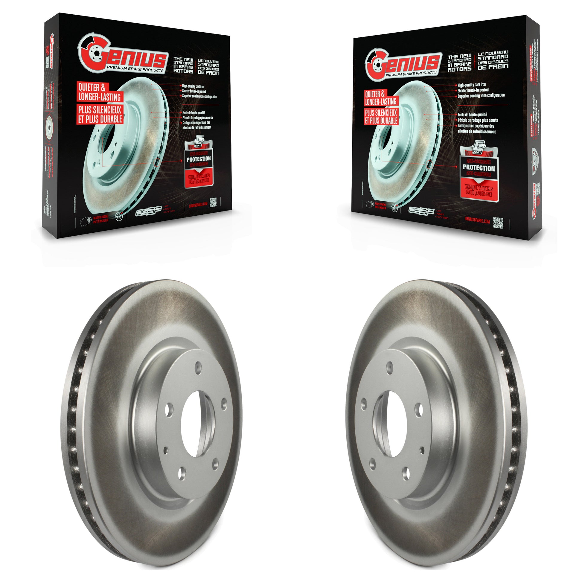 Genius KG-100346 Disc Brake Rotor for 2013-2018 Mazda 6, Mazda CX-5 - Front
