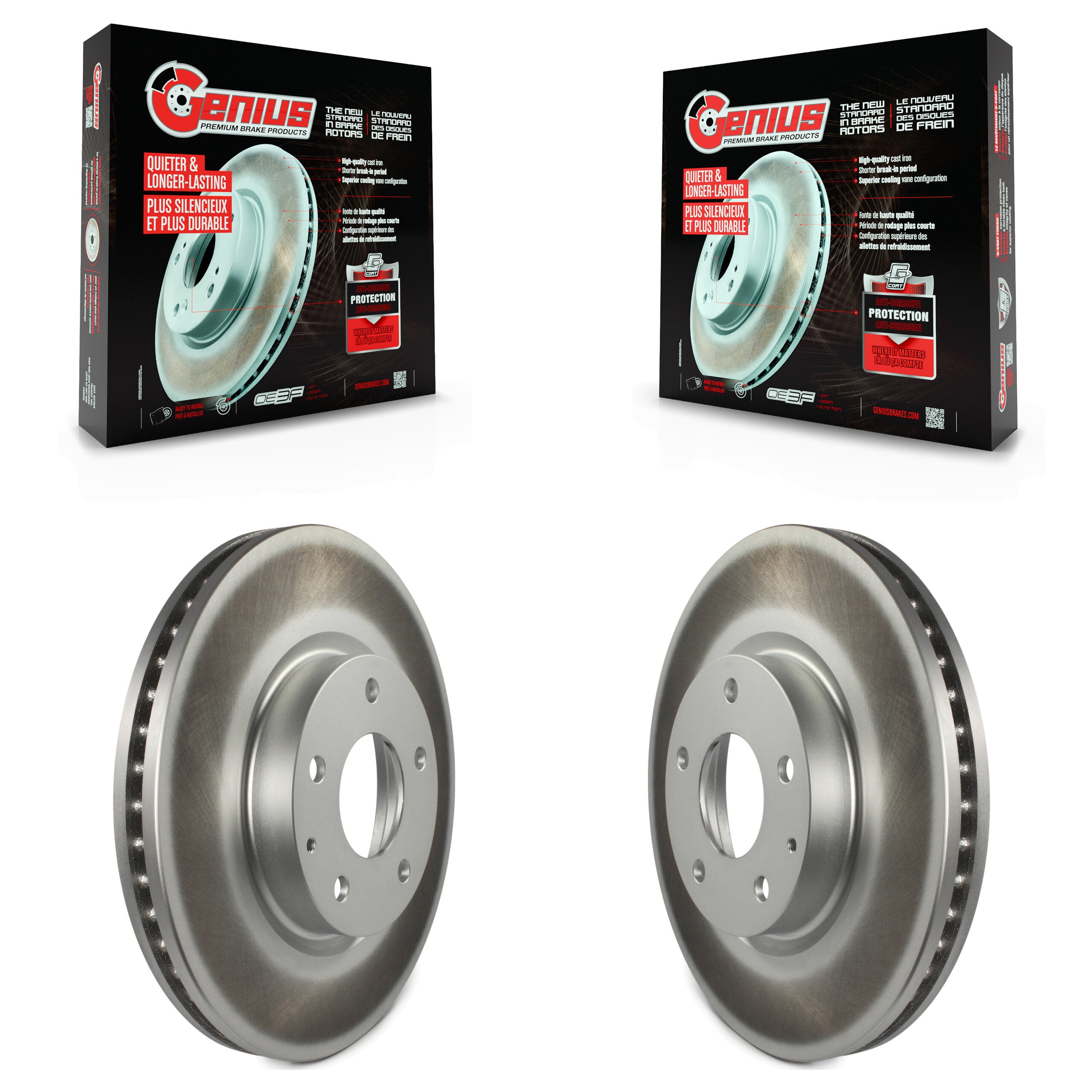 Genius KG-100346 Disc Brake Rotor for 2013-2018 Mazda 6, Mazda CX-5 - Front