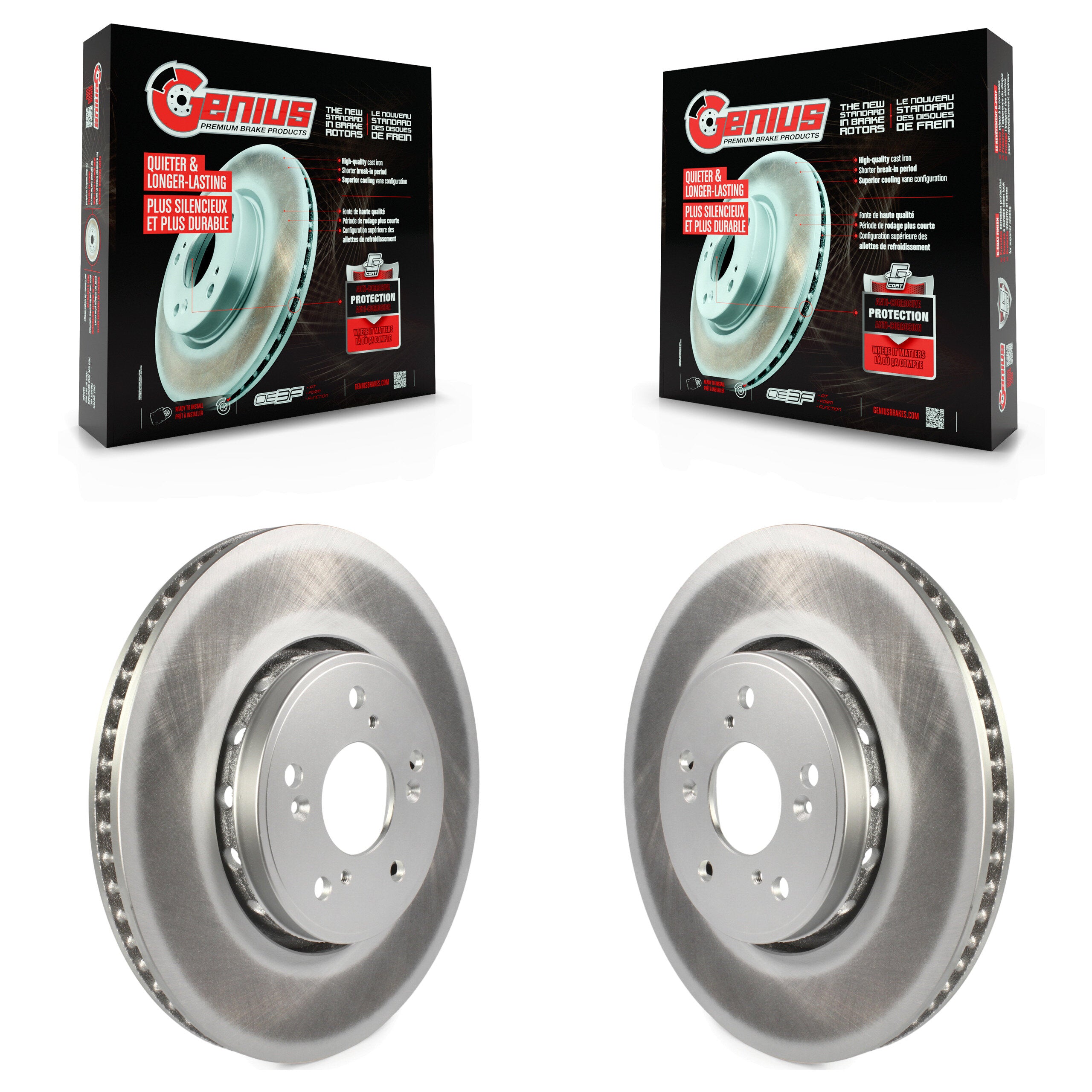 Genius KG-100347 Disc Brake Rotor for 2013-2018 Acura ILX, Acura RDX - Front