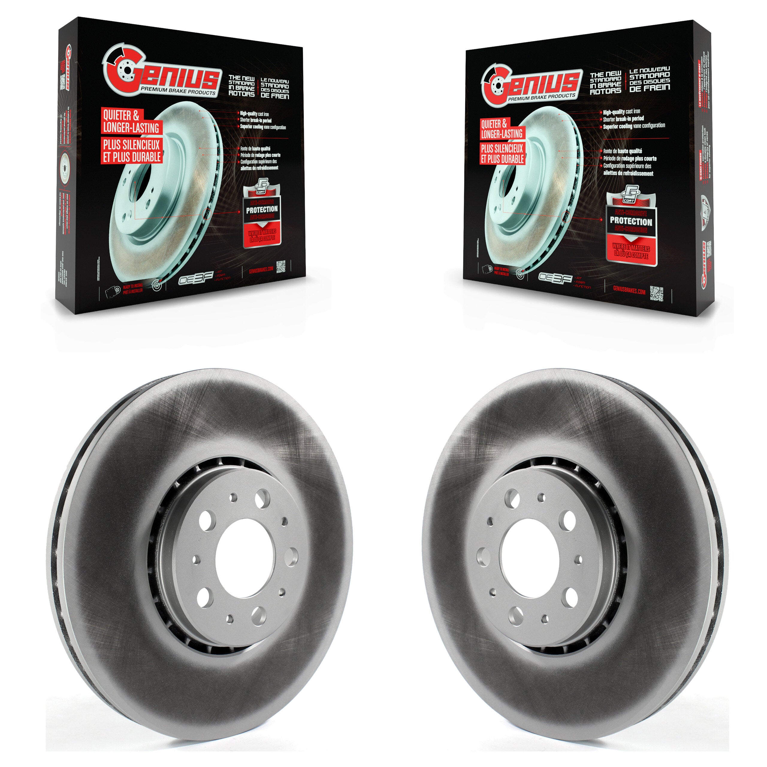 Genius KG-100351 Disc Brake Rotor for 2003-2014 Volvo XC90 - Front