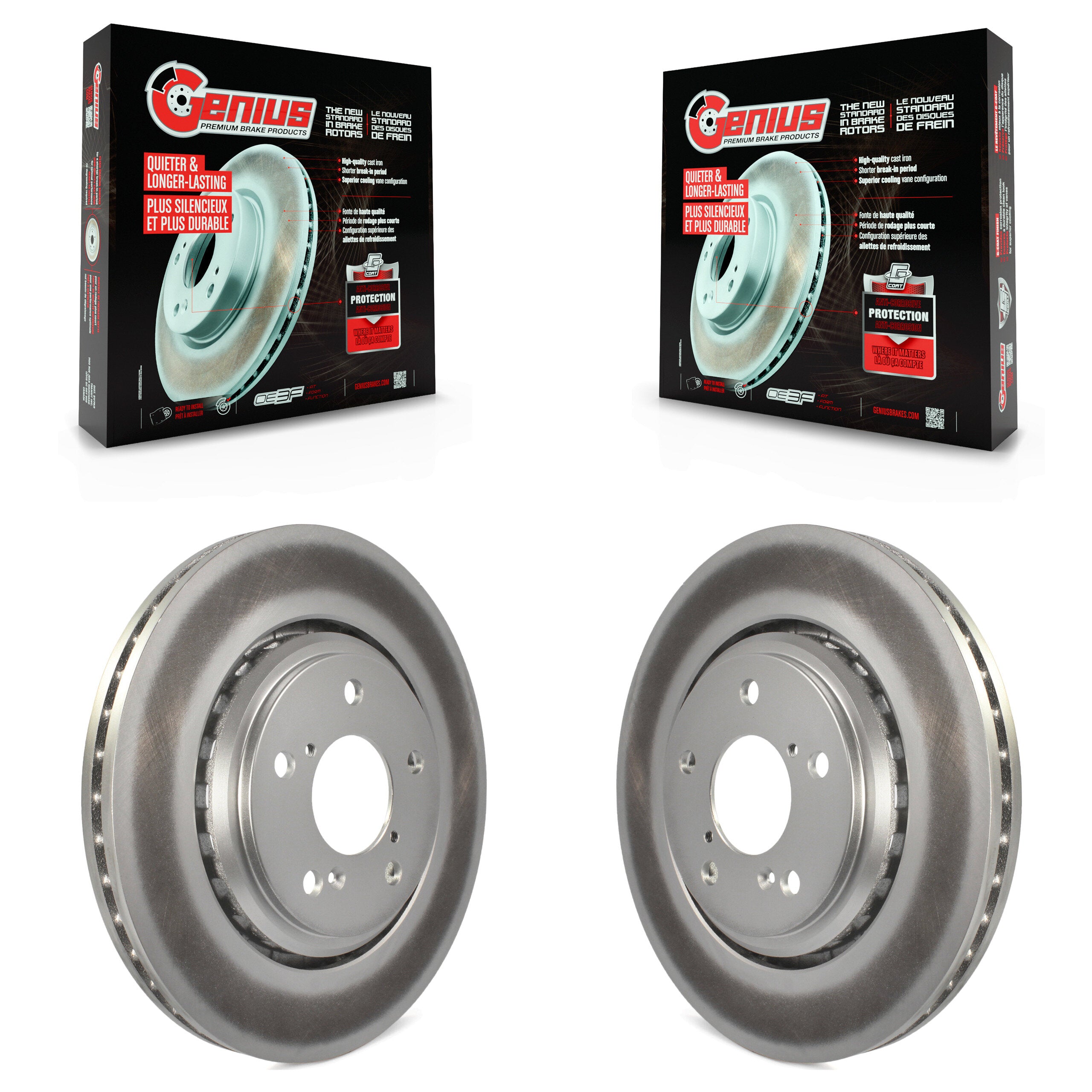 Genius KG-100352 Disc Brake Rotor for 2015-2024 Acura MDX, Honda Passport and More - Front