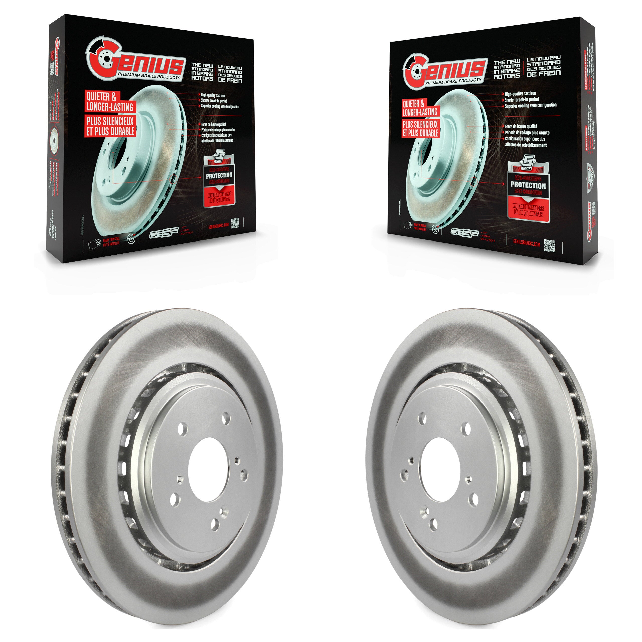 Genius KG-100354 Disc Brake Rotor for 2014-2020 Acura TLX, Acura MDX - Front