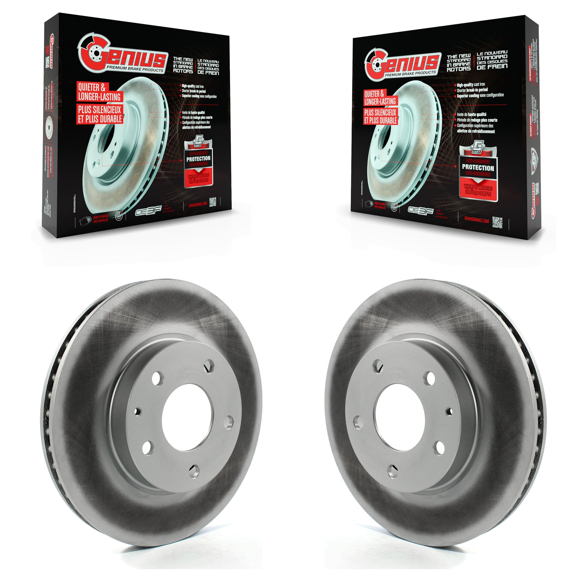 Genius KG-100360 Disc Brake Rotor for 2014-2022 Mazda CX-3, Mazda 3, Mazda 3 Sport - Front