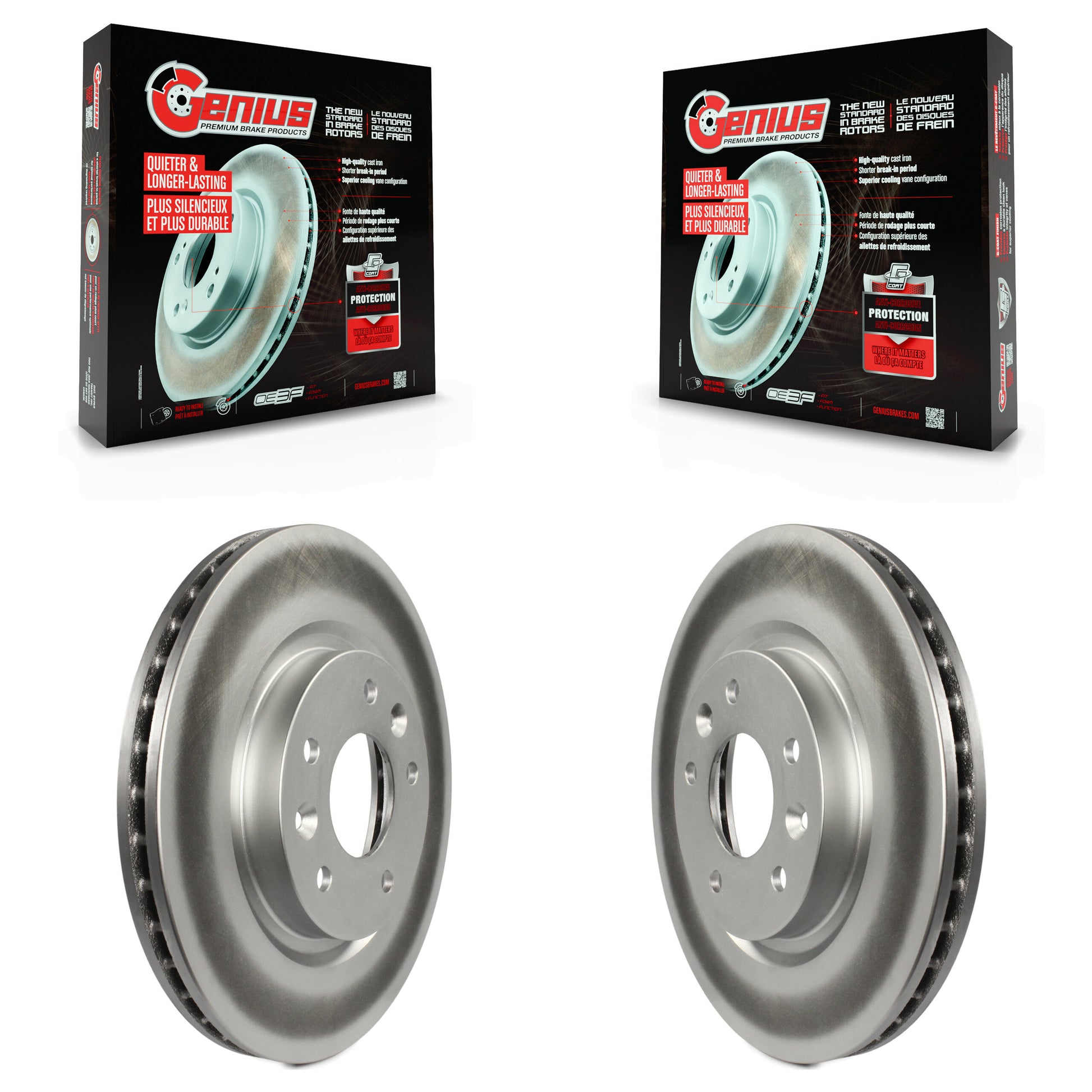 Genius KG-100362 Disc Brake Rotor for 2014-2023 Nissan Rogue, Nissan Qashqai and More - Front