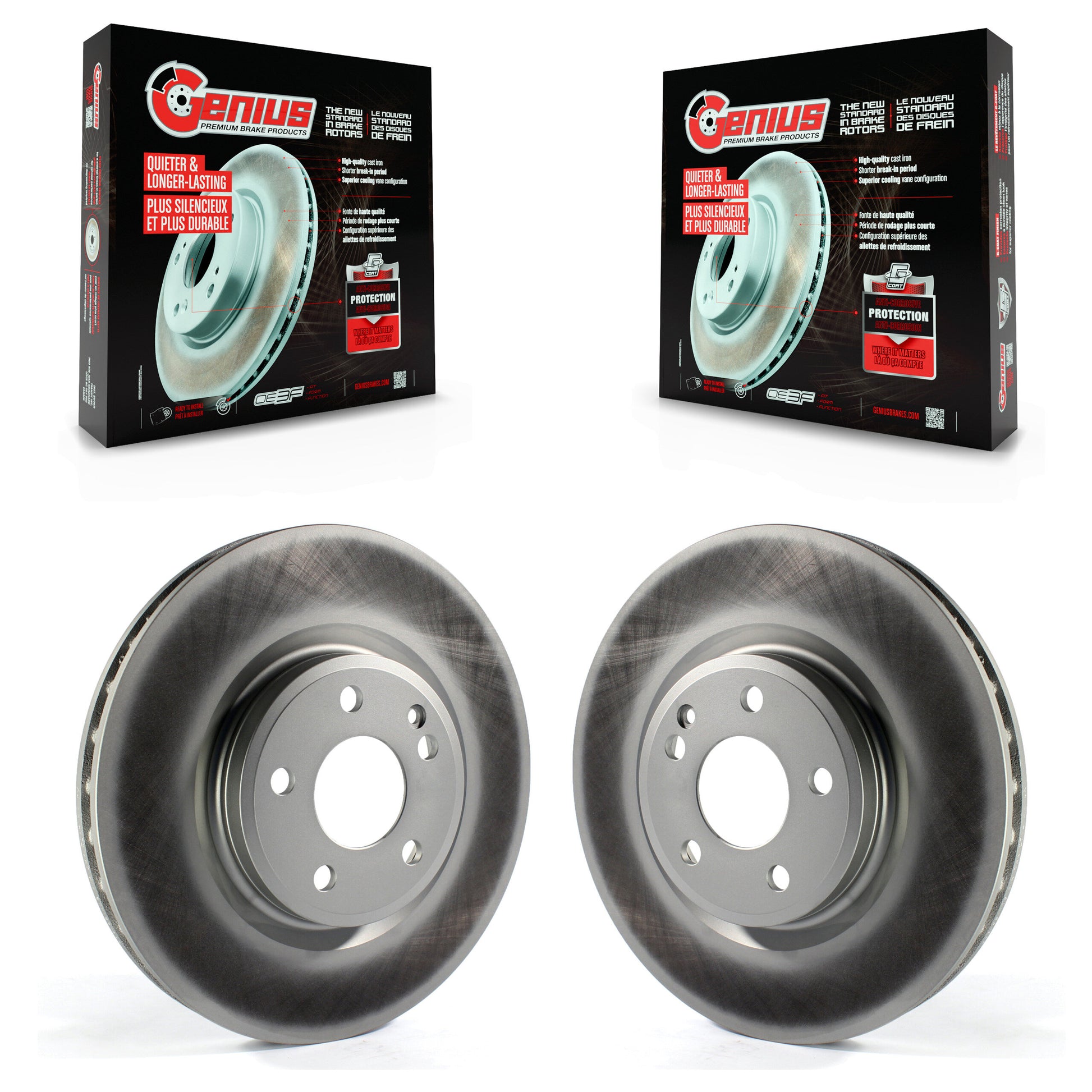 Genius KG-100363 Disc Brake Rotor for 2013-2020 INFINITI QX30, Mercedes-Benz GLA250 and More - Front