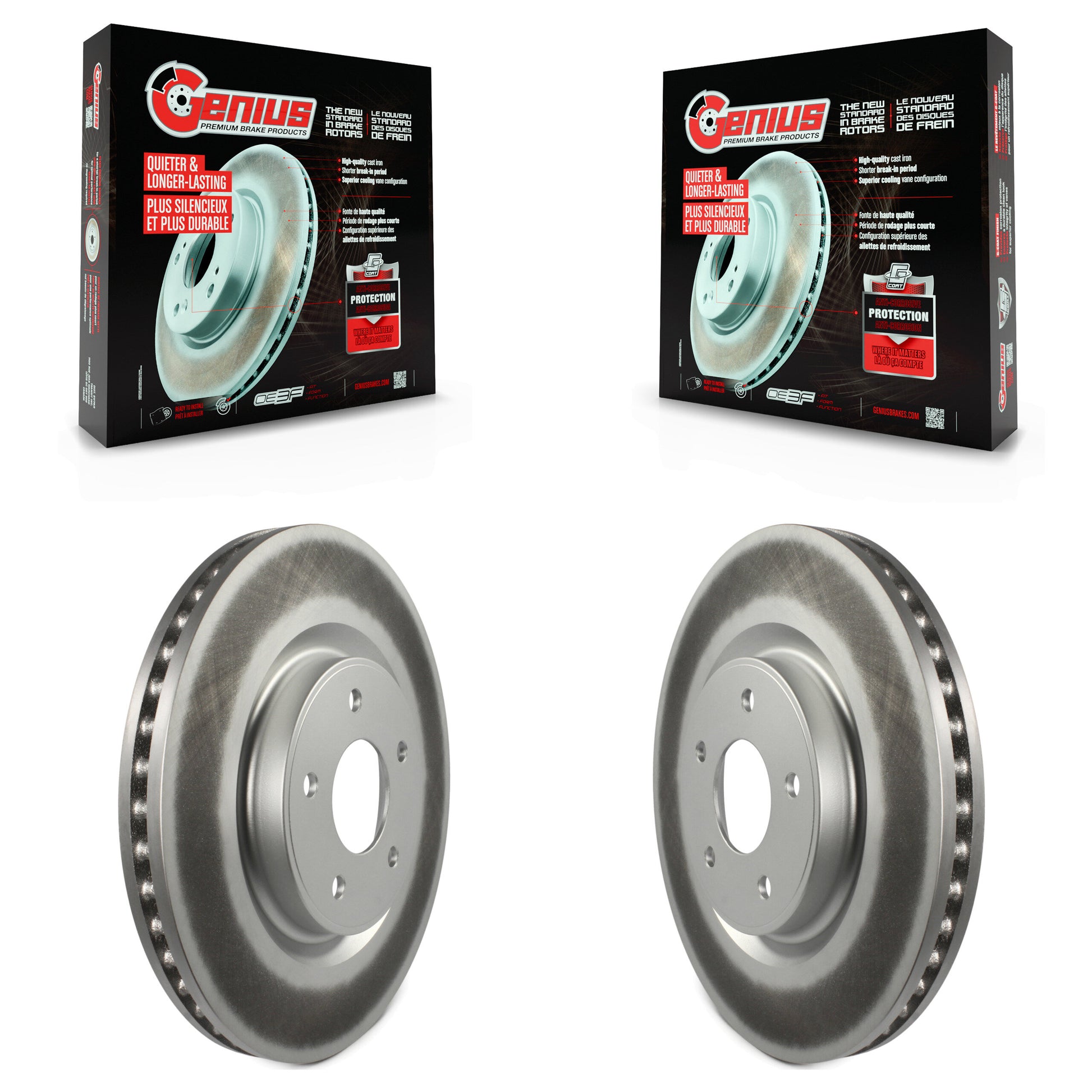 Genius KG-100365 Disc Brake Rotor for 2014-2019 Nissan Rogue - Front