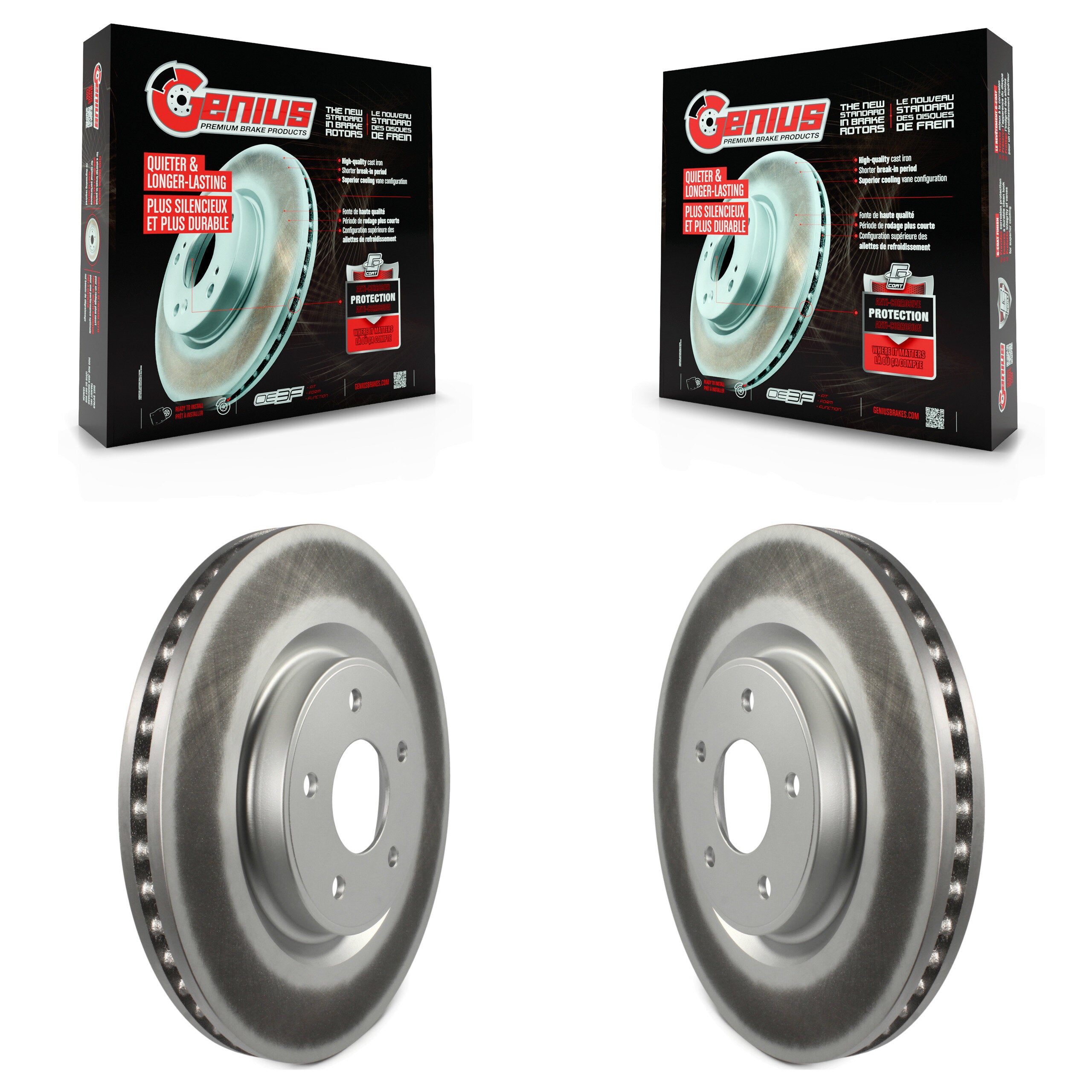 Genius KG-100365 Disc Brake Rotor for 2014-2019 Nissan Rogue - Front