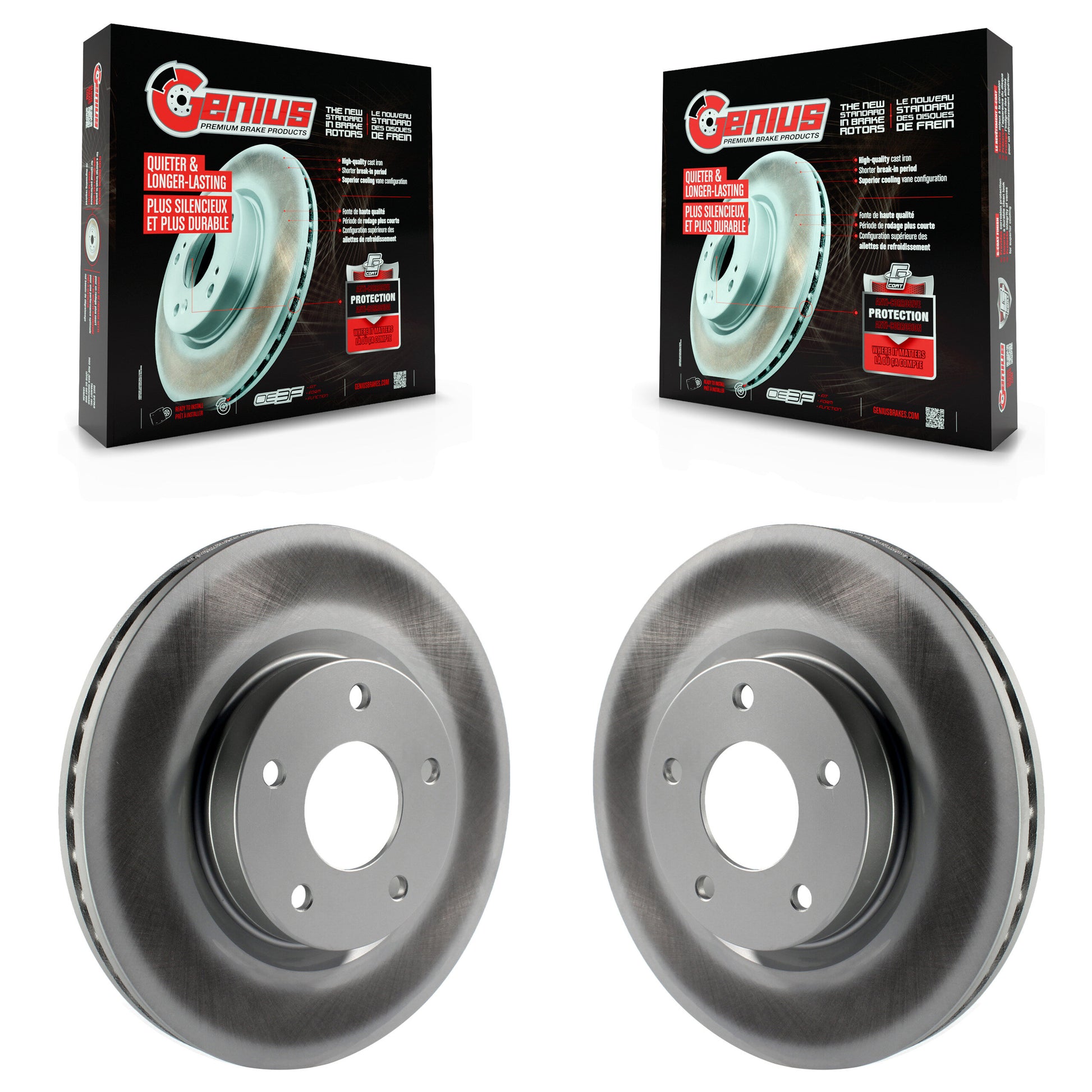 Genius KG-100366 Disc Brake Rotor for 2013-2024 Nissan Altima - Front
