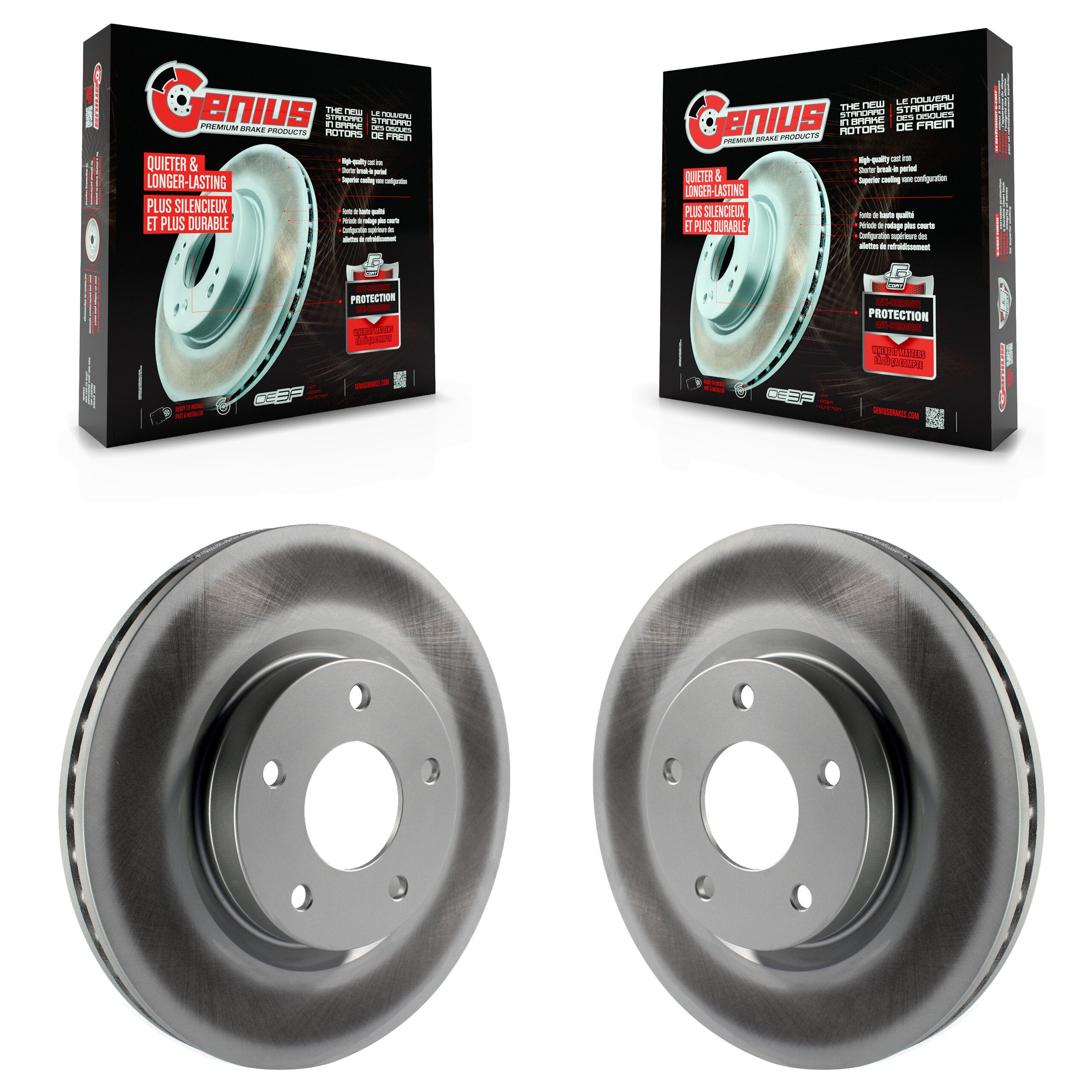 Genius KG-100366 Disc Brake Rotor for 2013-2024 Nissan Altima - Front