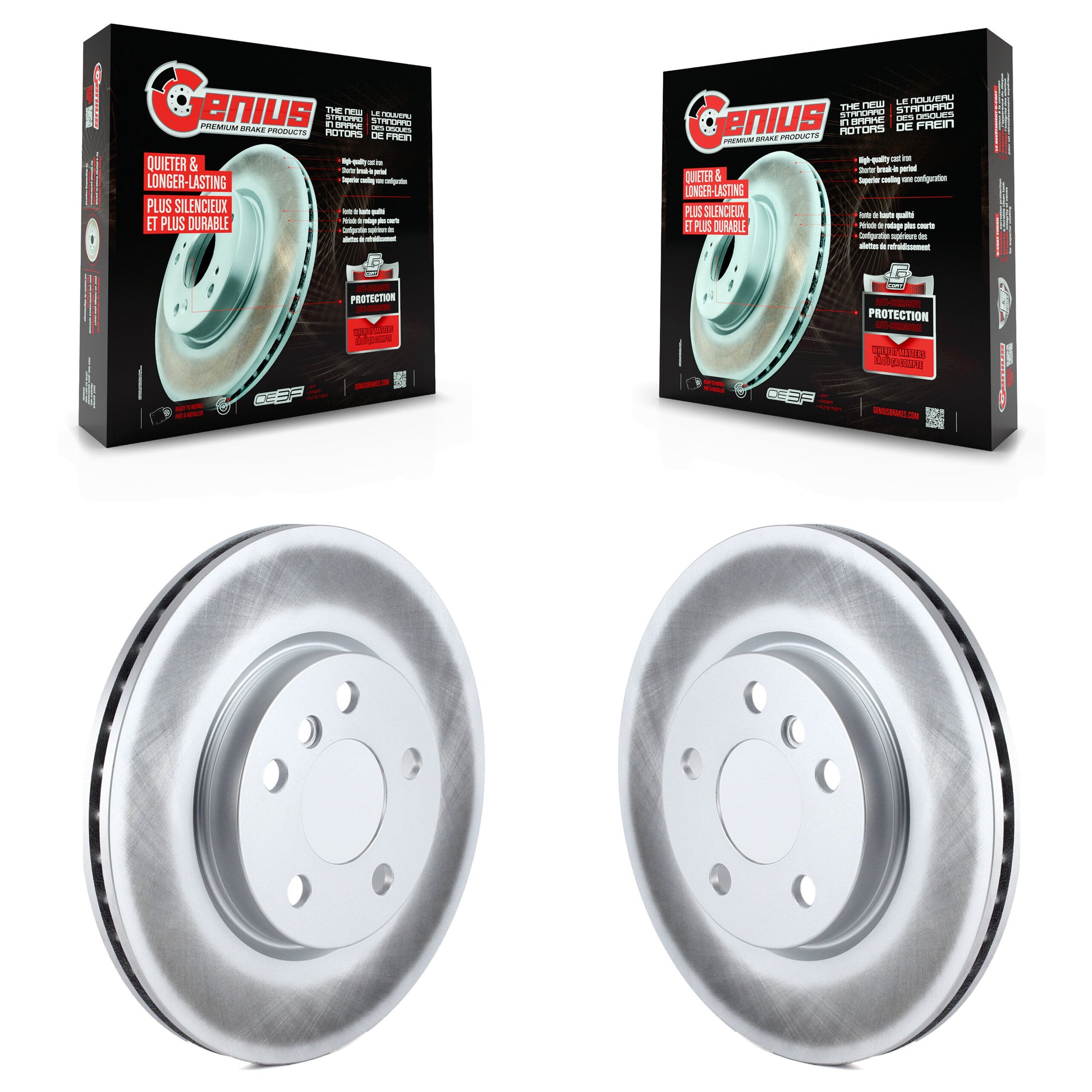 Genius KG-100367 Disc Brake Rotor for 2014-2021 Mini Cooper Clubman, Mini Cooper - Front