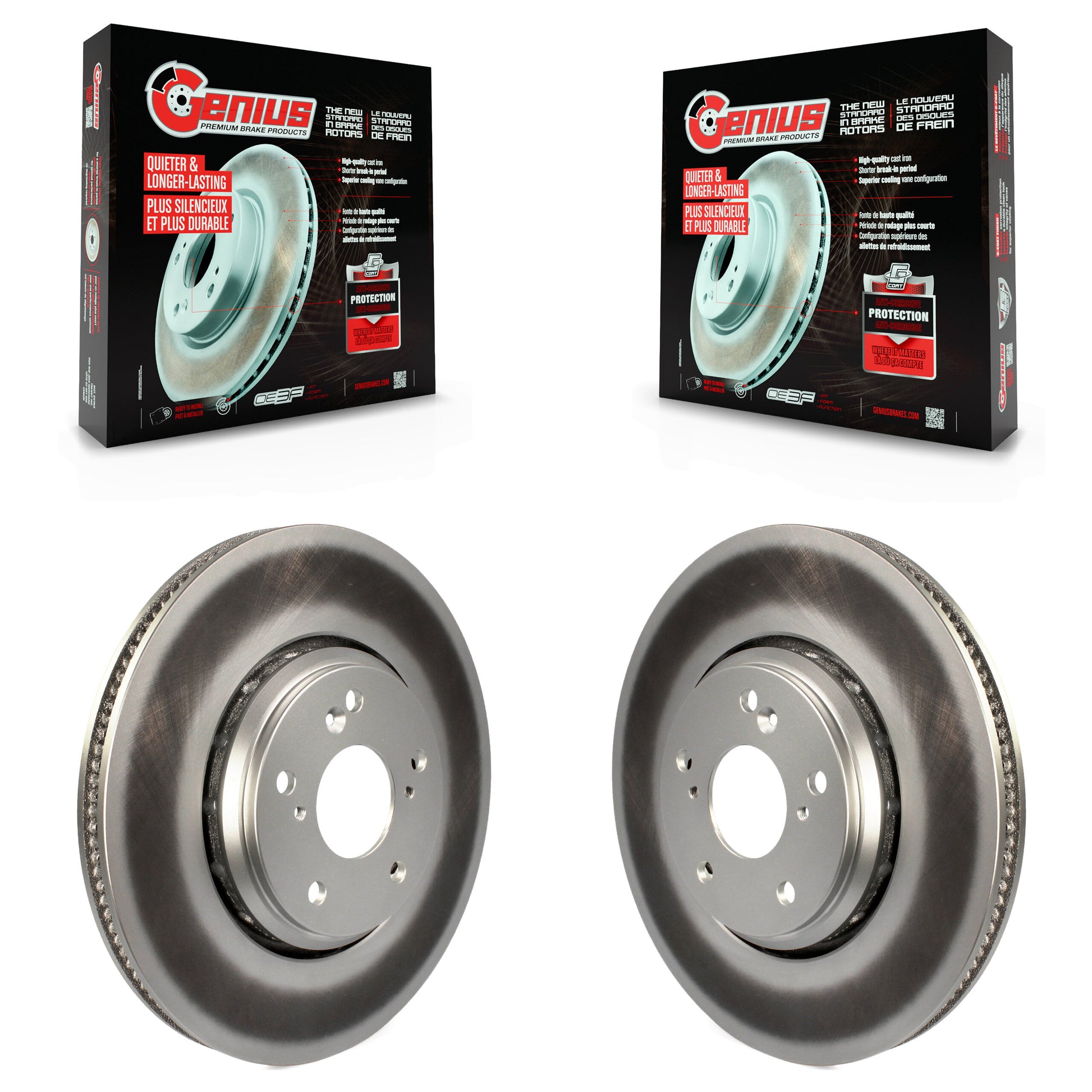 Genius KG-100371 Disc Brake Rotor for 2016-2022 Acura ILX, Honda Accord, Honda Civic - Front