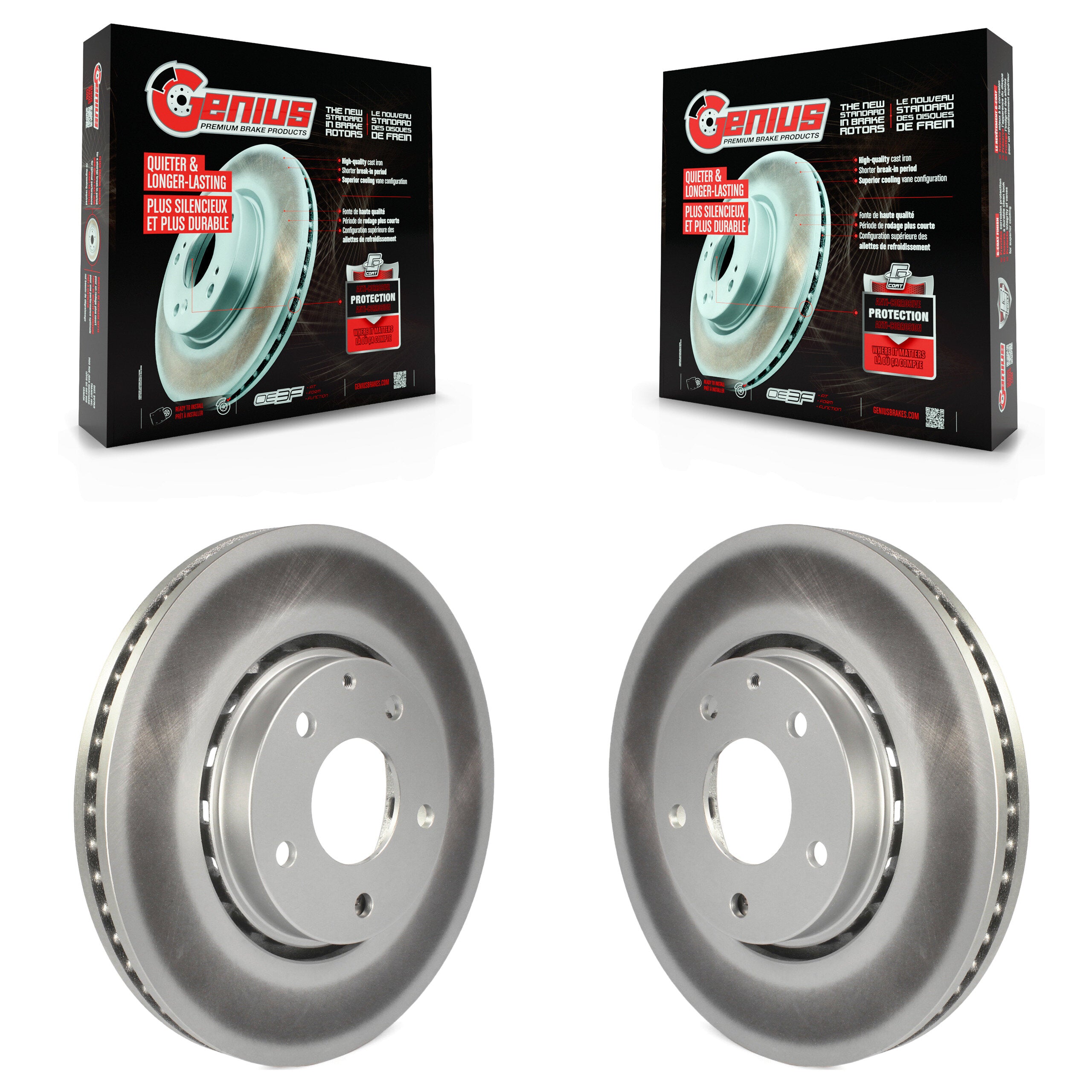 Genius KG-100374 Disc Brake Rotor for 2016-2024 Mazda 6, Mazda CX-5 - Front