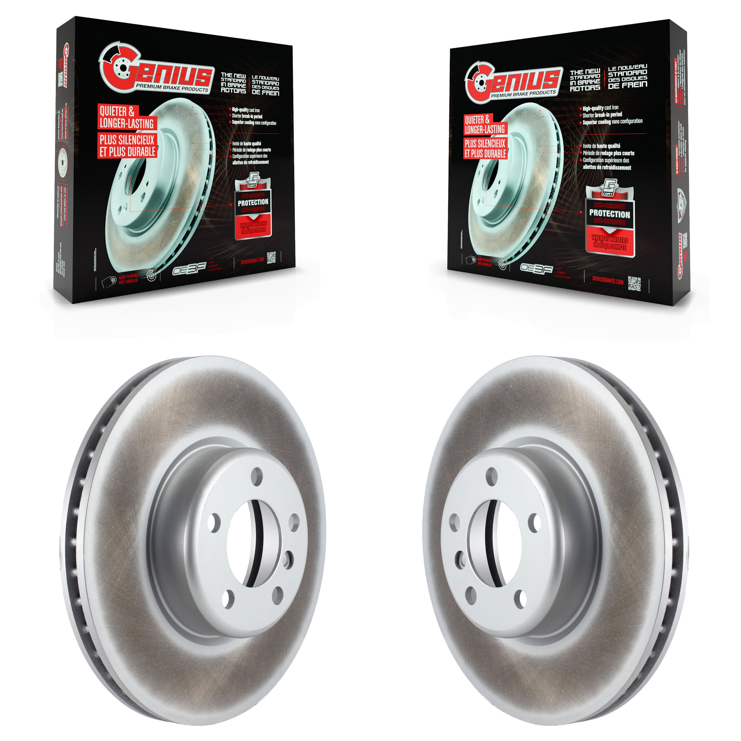 Genius KG-100376 Disc Brake Rotor for 2012-2020 BMW 430i xDrive, BMW 430i xDrive Gran Coupe and More - Front