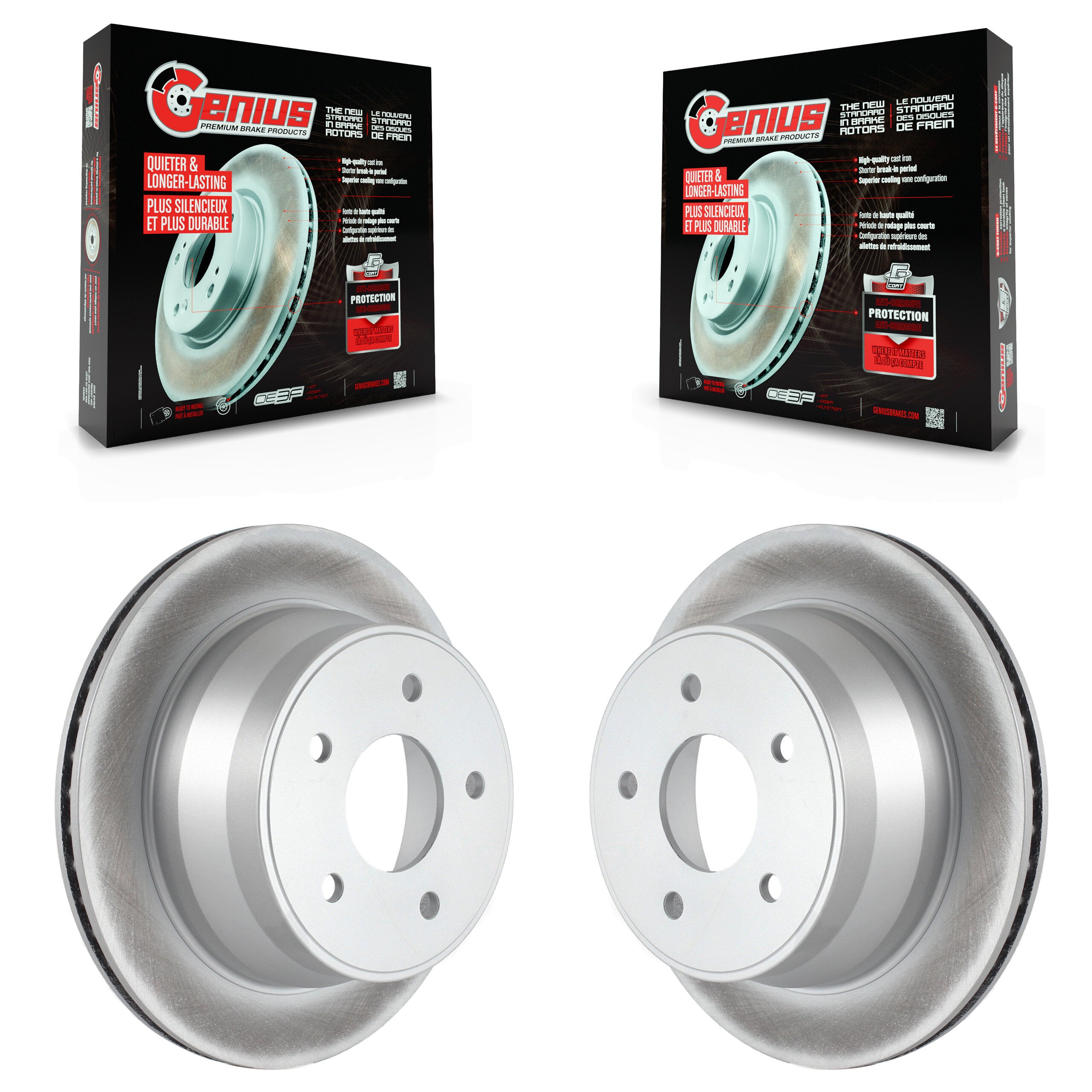 Genius KG-100381 Disc Brake Rotor for 1997-2005 GMC Jimmy, GMC Sonoma and More - Rear