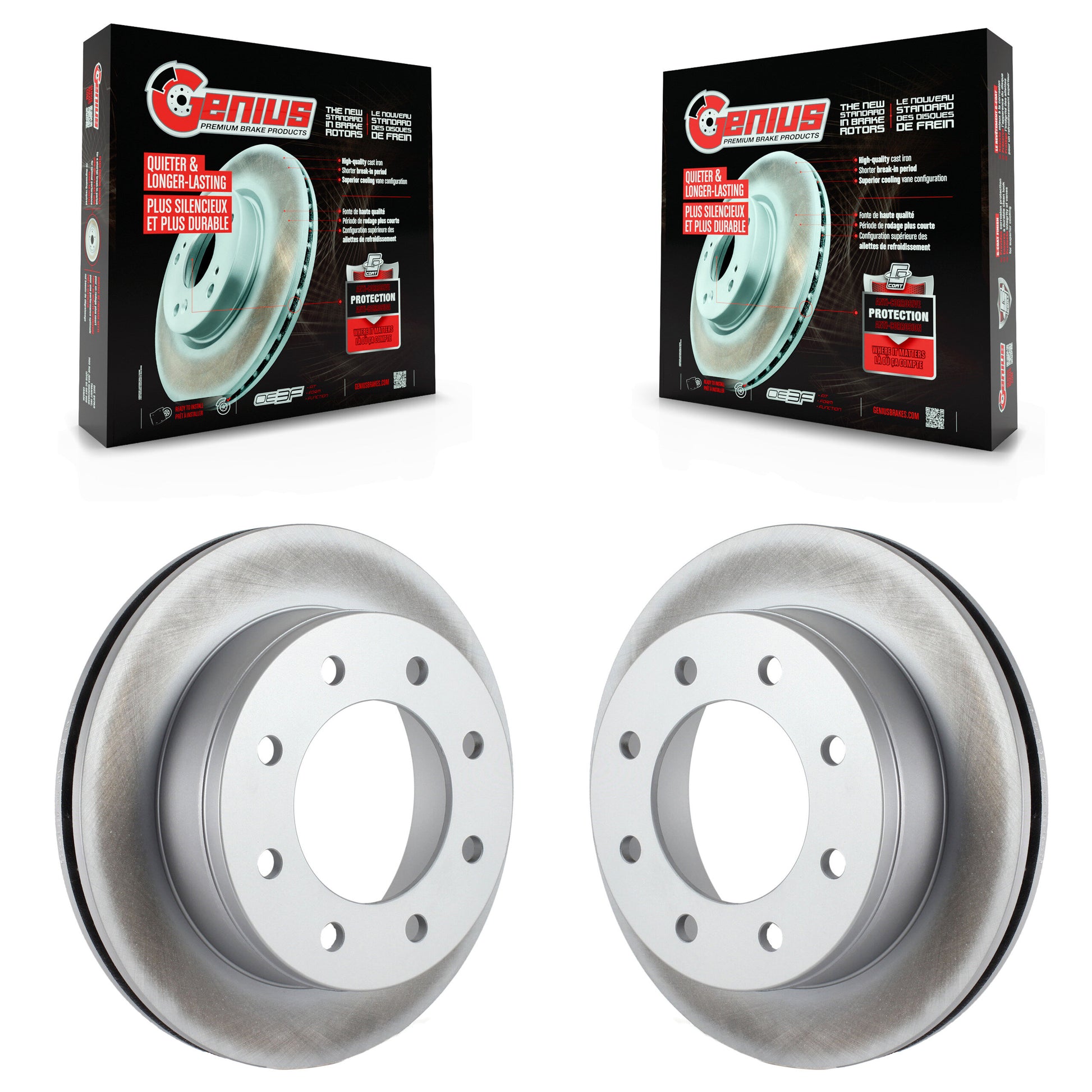Genius KG-100384 Disc Brake Rotor for 1999-2014 Chevrolet Express 3500, GMC Savana 3500 and More - Rear