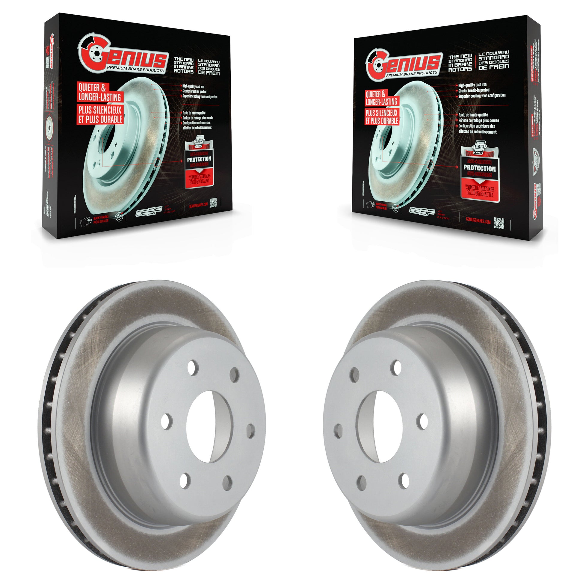Genius KG-100386 Disc Brake Rotor for 2000-2014 Cadillac Escalade ESV, Chevrolet Avalanche 1500 and More - Rear