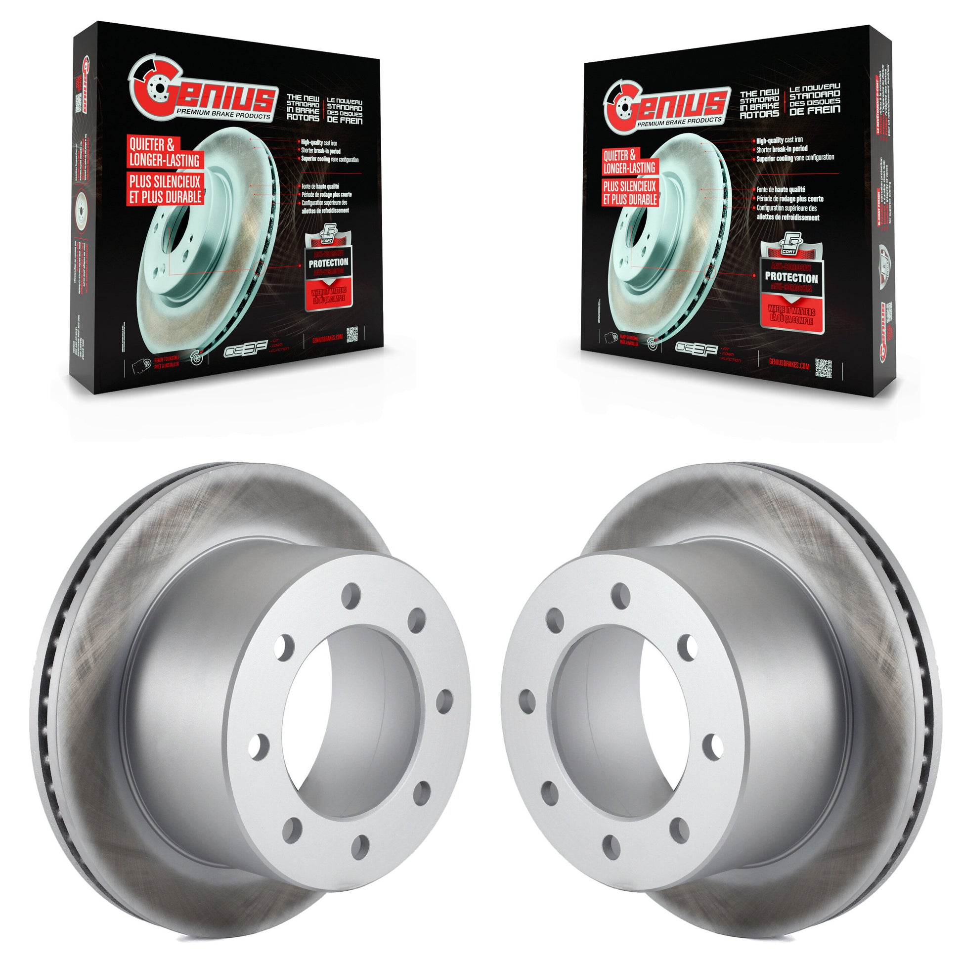 Genius KG-100387 Disc Brake Rotor for 2001-2010 Chevrolet Silverado 3500 Classic, Chevrolet Silverado 3500 HD and More - Rear