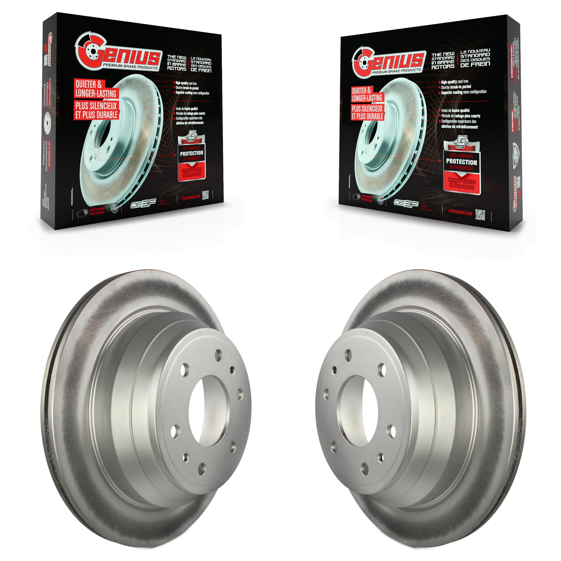 Genius KG-100388 Disc Brake Rotor for 2002-2009 Saab 9-7x, Buick Rainier and More - Rear