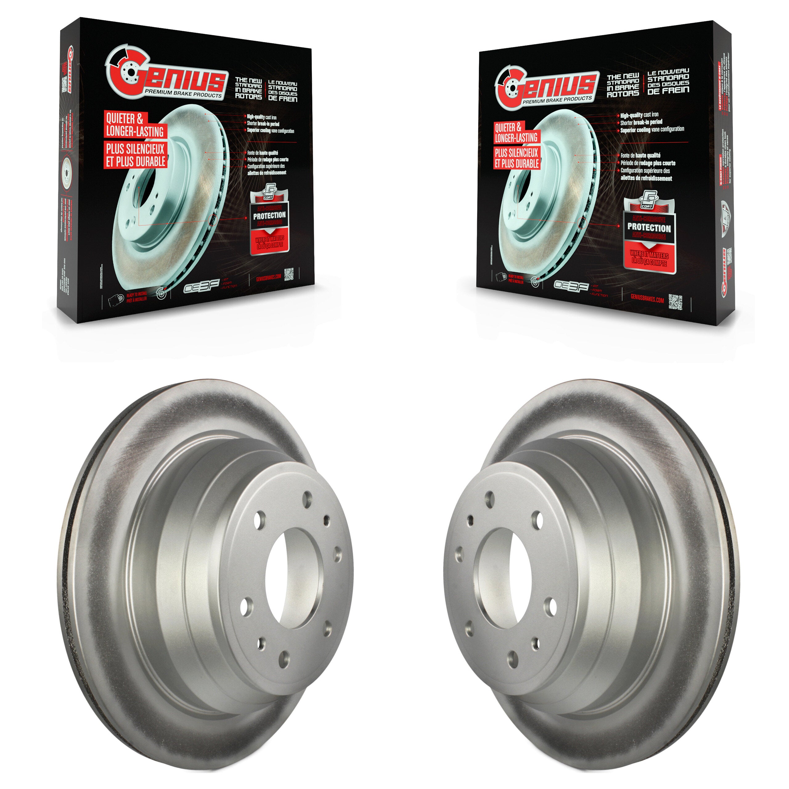 Genius KG-100388 Disc Brake Rotor for 2002-2009 Saab 9-7x, Buick Rainier and More - Rear