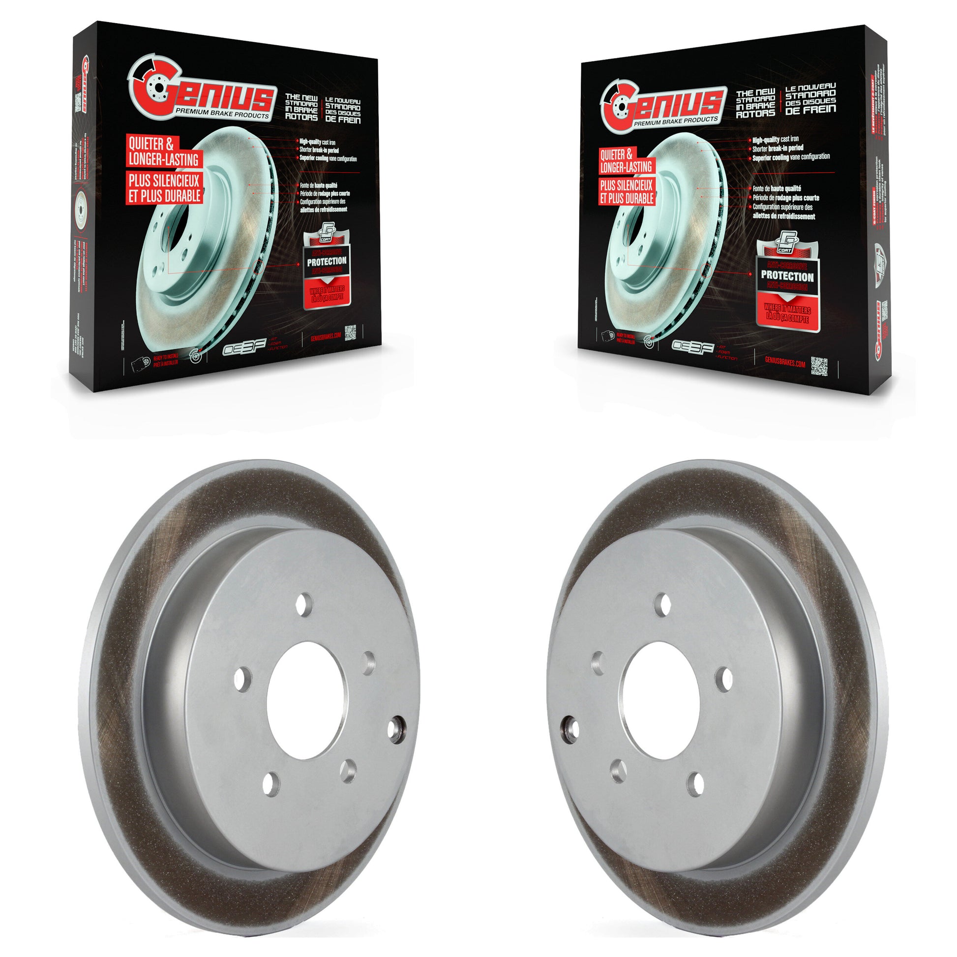 Genius KG-100389 Disc Brake Rotor for 2001-2007 Buick Rendezvous, Chevrolet Venture and More - Rear