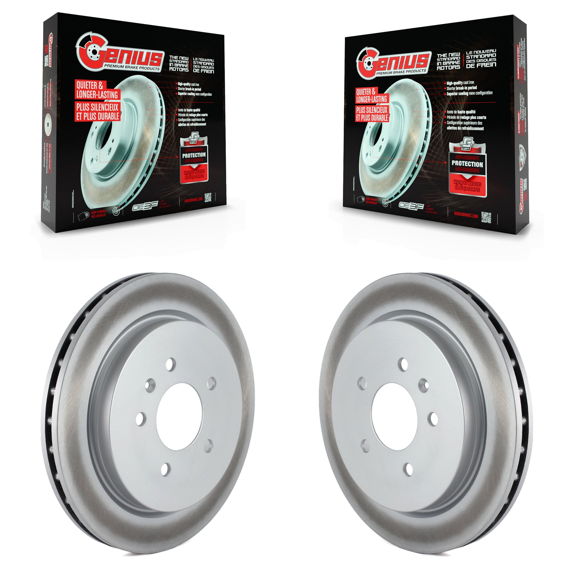 Genius KG-100390 Disc Brake Rotor for 2003-2011 Cadillac CTS, Cadillac STS, Cadillac Seville - Rear