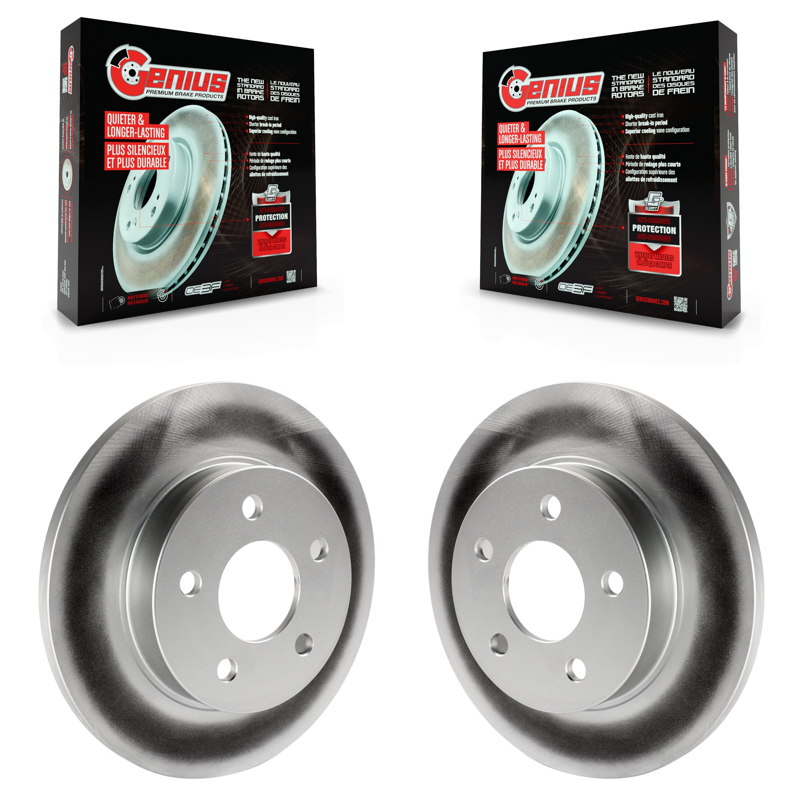 Genius KG-100392 Disc Brake Rotor for 2004-2012 Chevrolet HHR, Chevrolet Cobalt and More - Rear