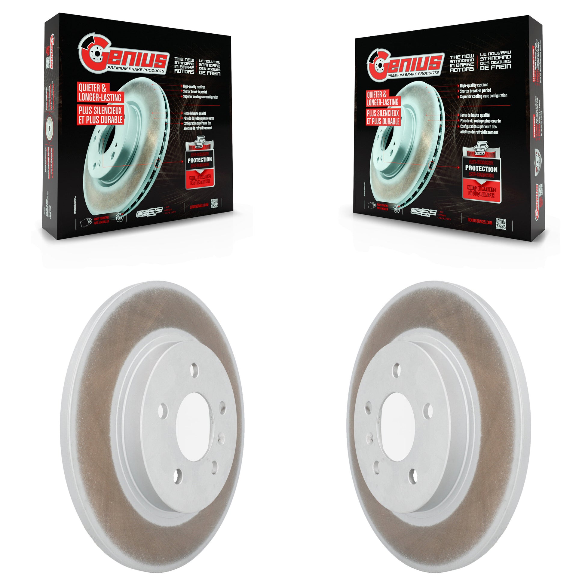 Genius KG-100395 Disc Brake Rotor for 2005 Buick Terraza, Chevrolet Uplander and More - Rear