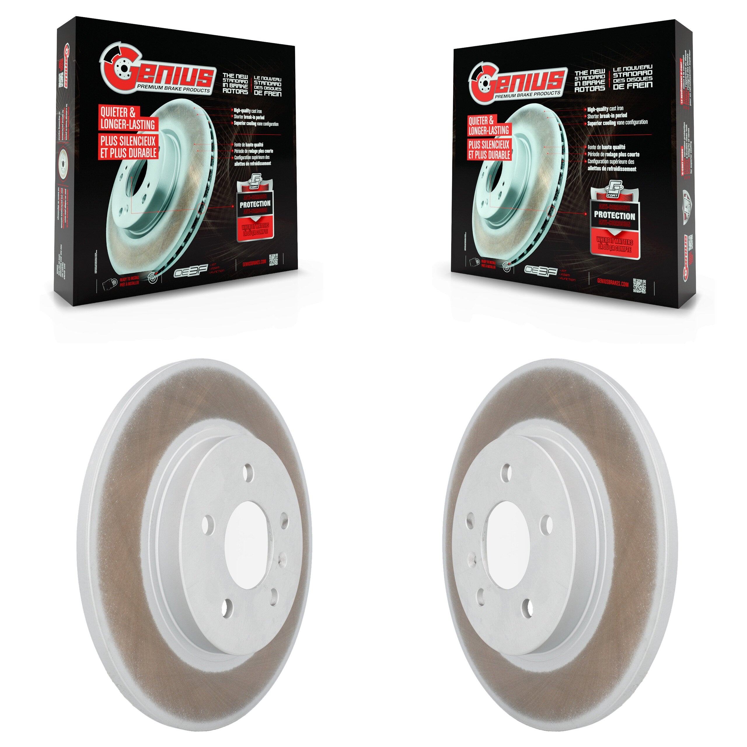 Genius KG-100395 Disc Brake Rotor for 2005 Buick Terraza, Chevrolet Uplander and More - Rear