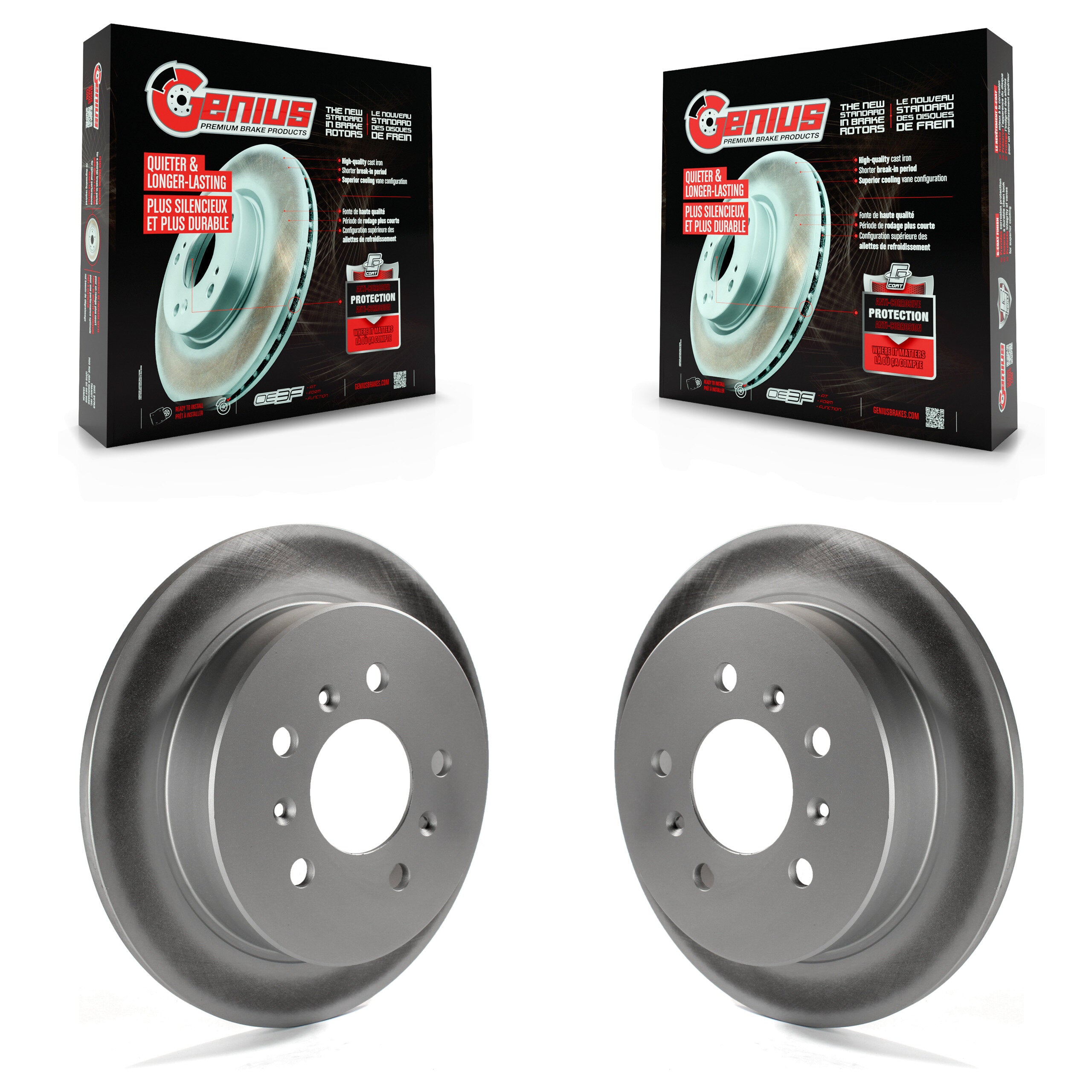 Genius KG-100400 Disc Brake Rotor for 1997-2010 Chevrolet Impala, Buick Allure and More - Rear