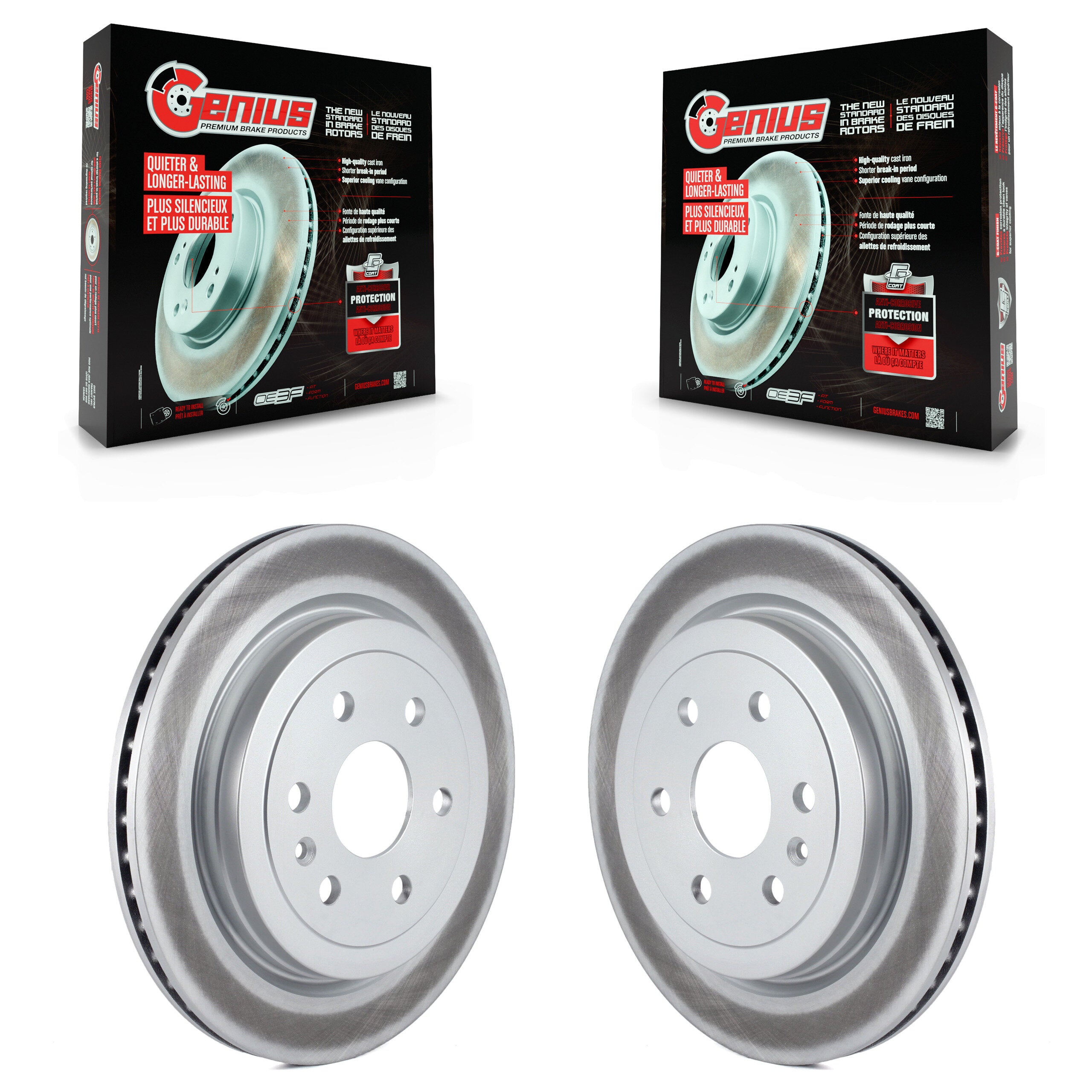 Genius KG-100411 Disc Brake Rotor for 2010-2016 Saab 9-4X, Cadillac SRX - Rear